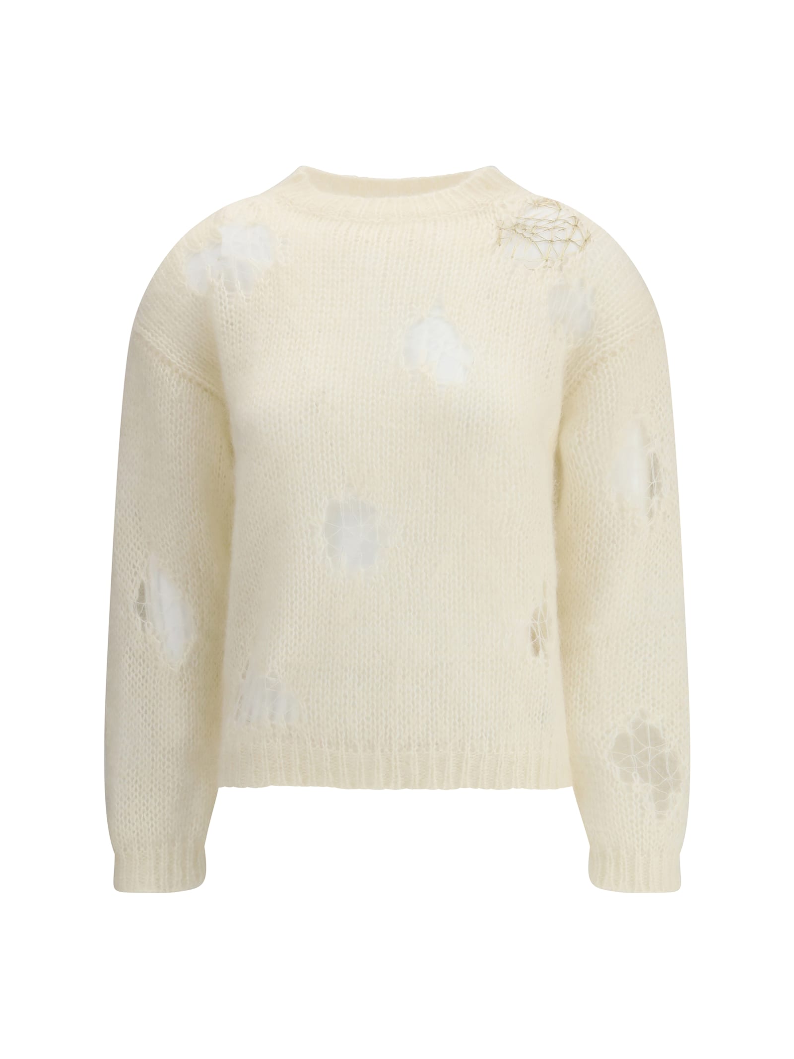 Fabiana Filippi Ripped-effect Sweater In Black