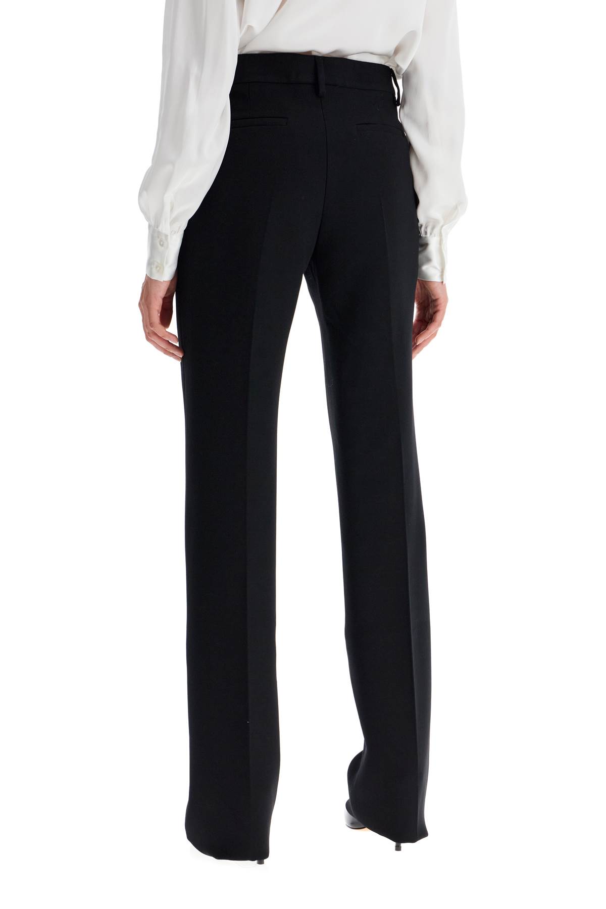 Shop Alessandra Rich Woolen Cigarette Pants For Women In Black (black)