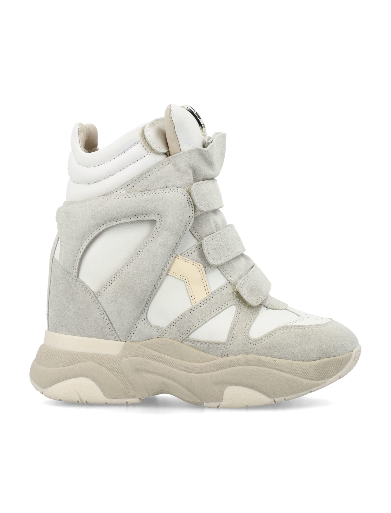 Isabel Marant Women Balskee Suede Sneakers With 90mm Heel In White