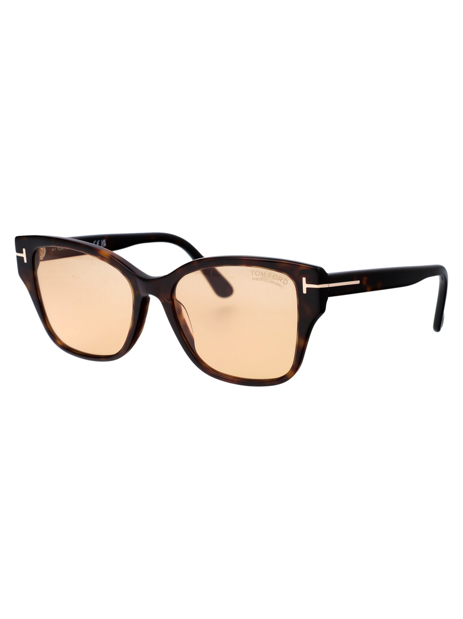 Shop Tom Ford Elsa Sunglasses In 52e Avana Scura / Marrone