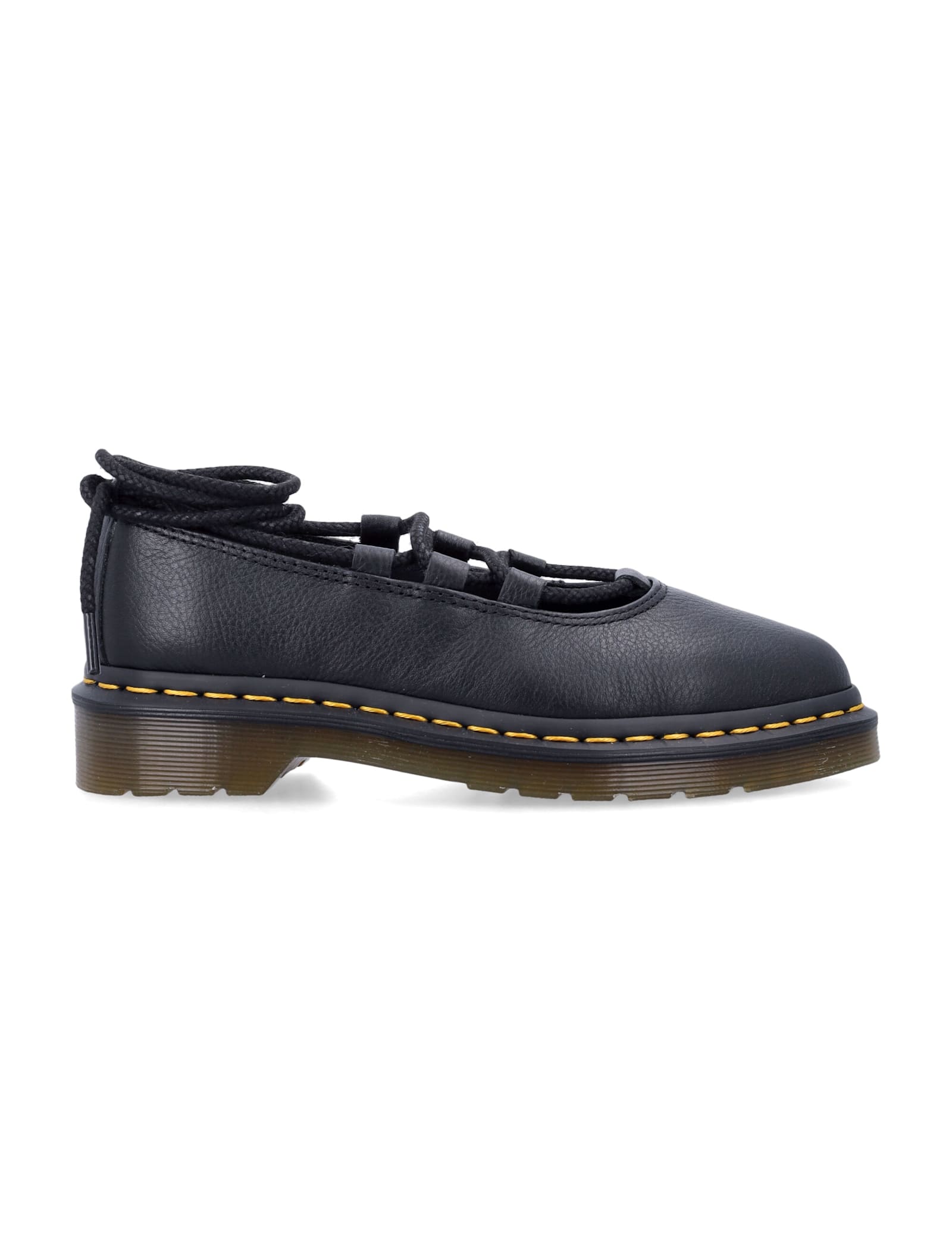 Dr. Martens Elphie Ii Black Leather Ballerina Shoes
