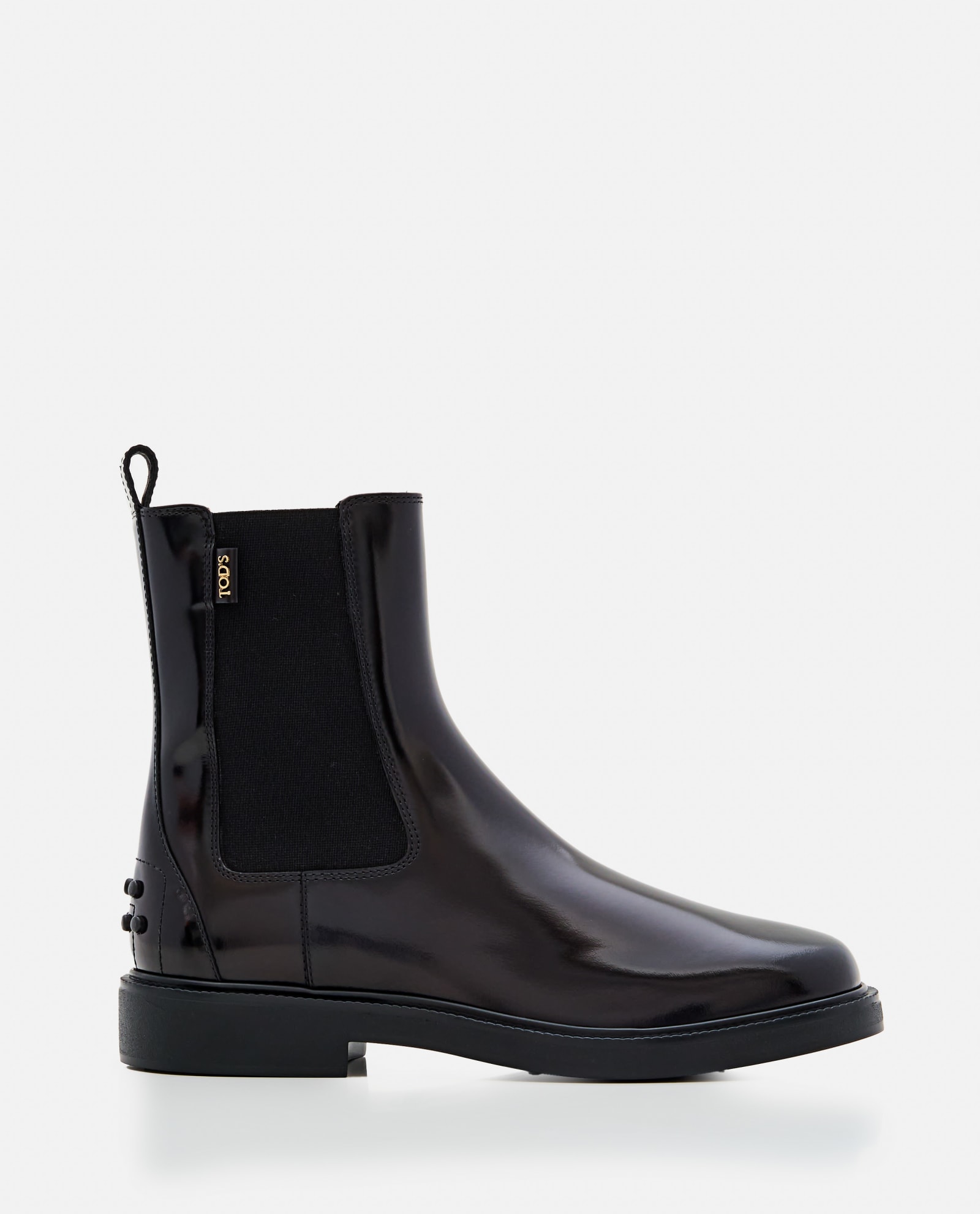 Shop Tod's Leather Chelsea Boots Tods In Black