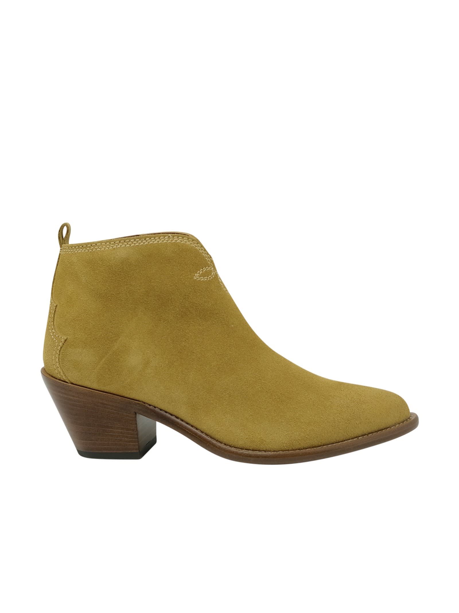 Suede Beige Ankle Boots