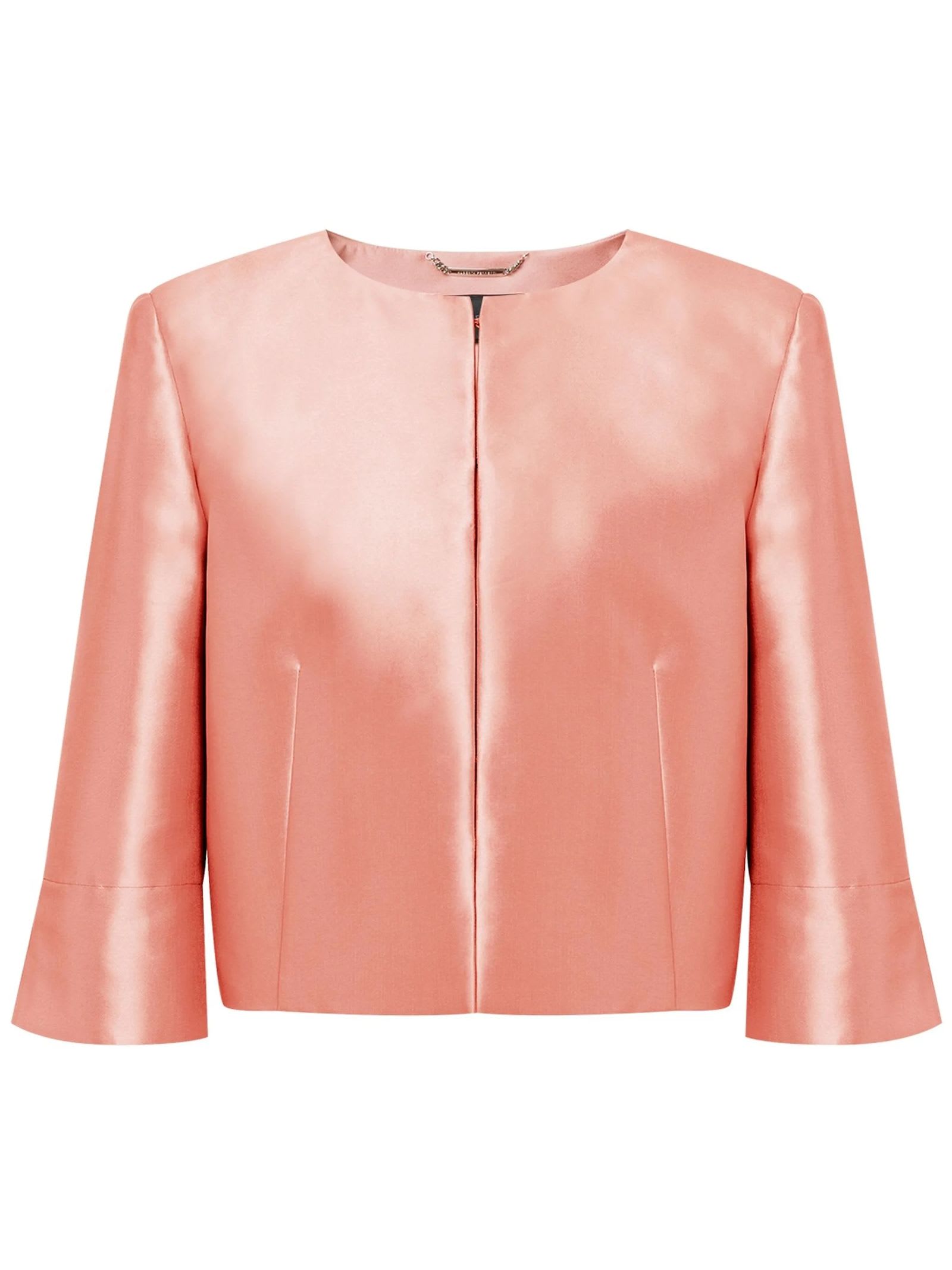 Shop Alberta Ferretti Pink Satin Jacket