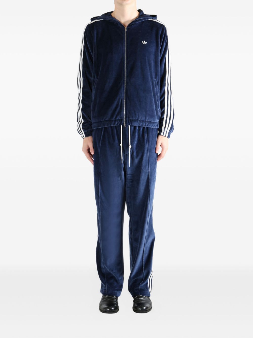 Adidas Originals By Wales Bonner Zipped Hoodie In Blue