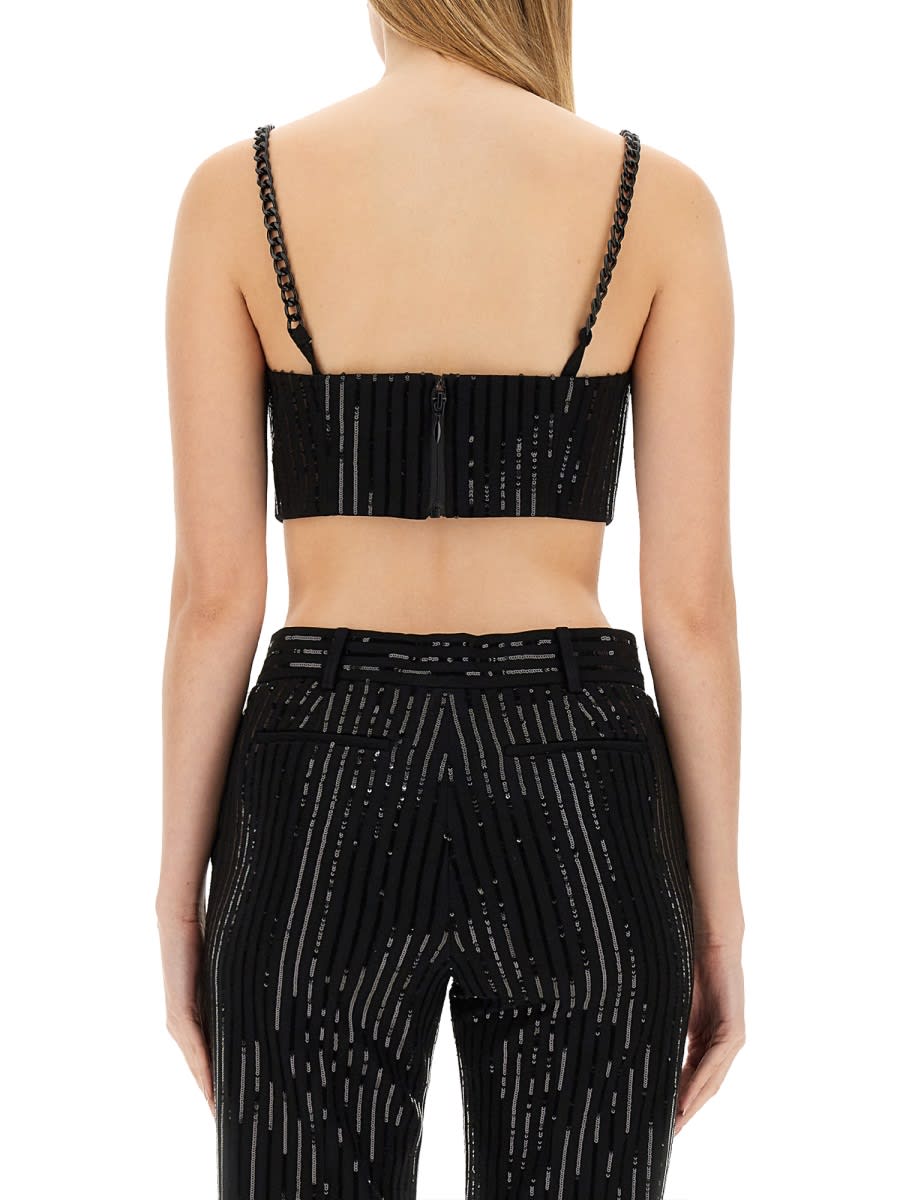 Shop Michael Kors Crepe Bustier Top In Black