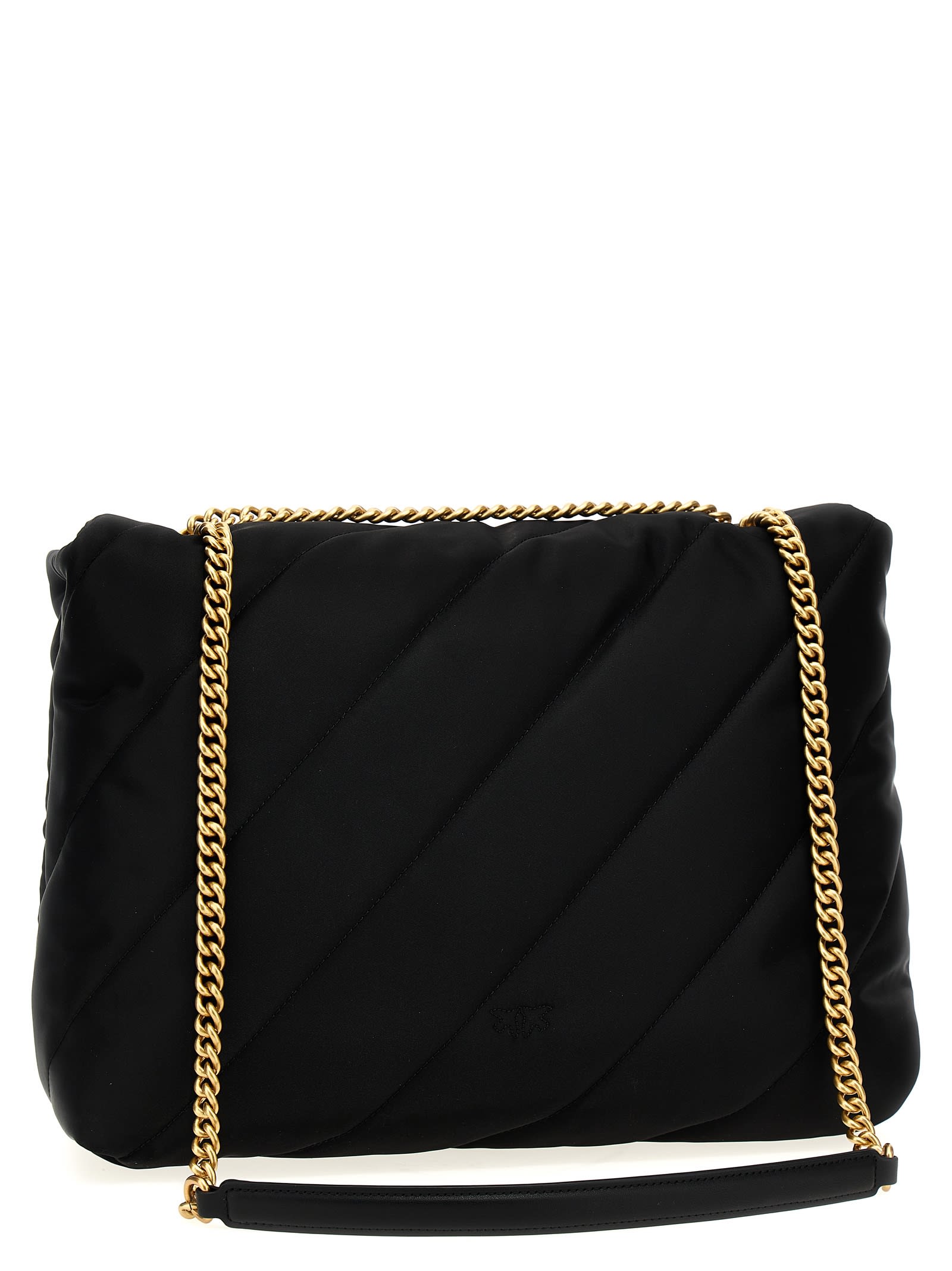 Shop Pinko Love Puff Extra Crossbody Bag In Black