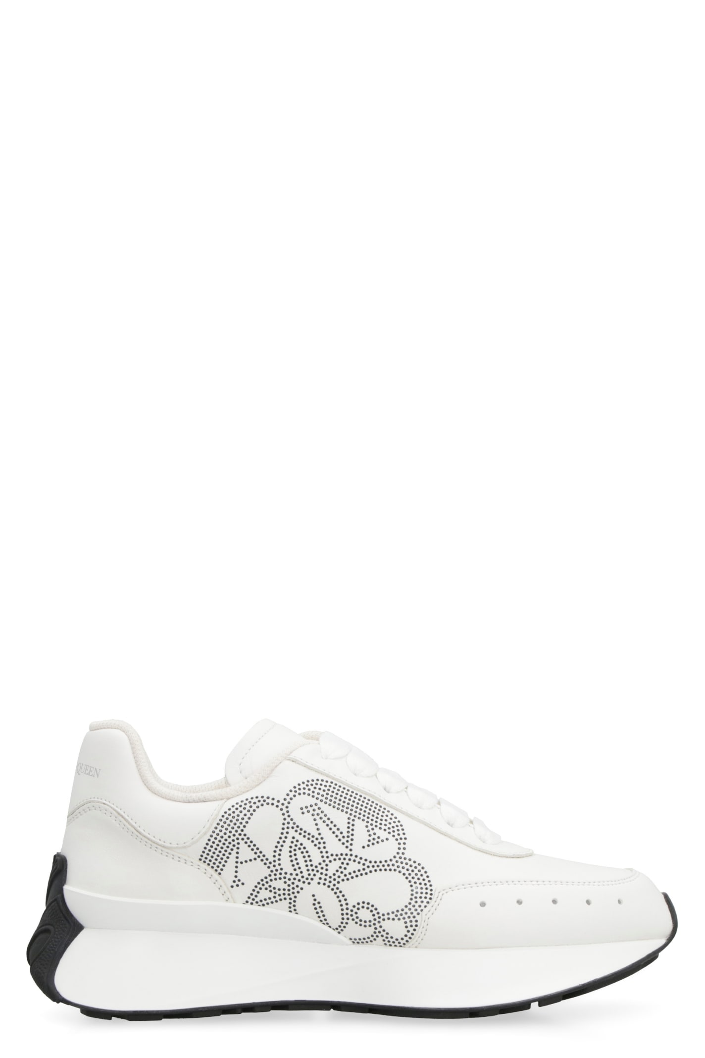 ALEXANDER MCQUEEN: sneakers in nappa with embossed logo - White