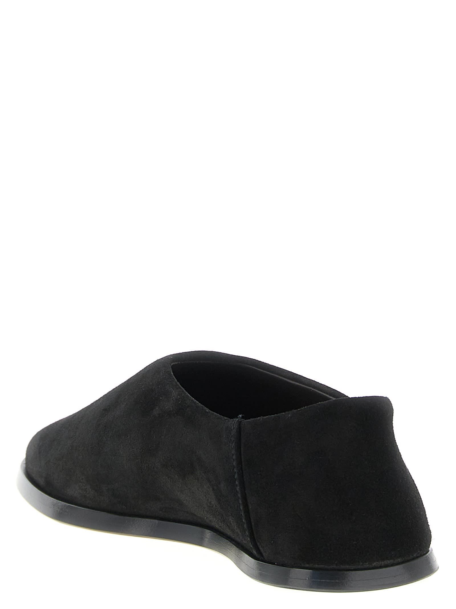 Fear Of God Suede Slip On Flat Shoes Brown In Black