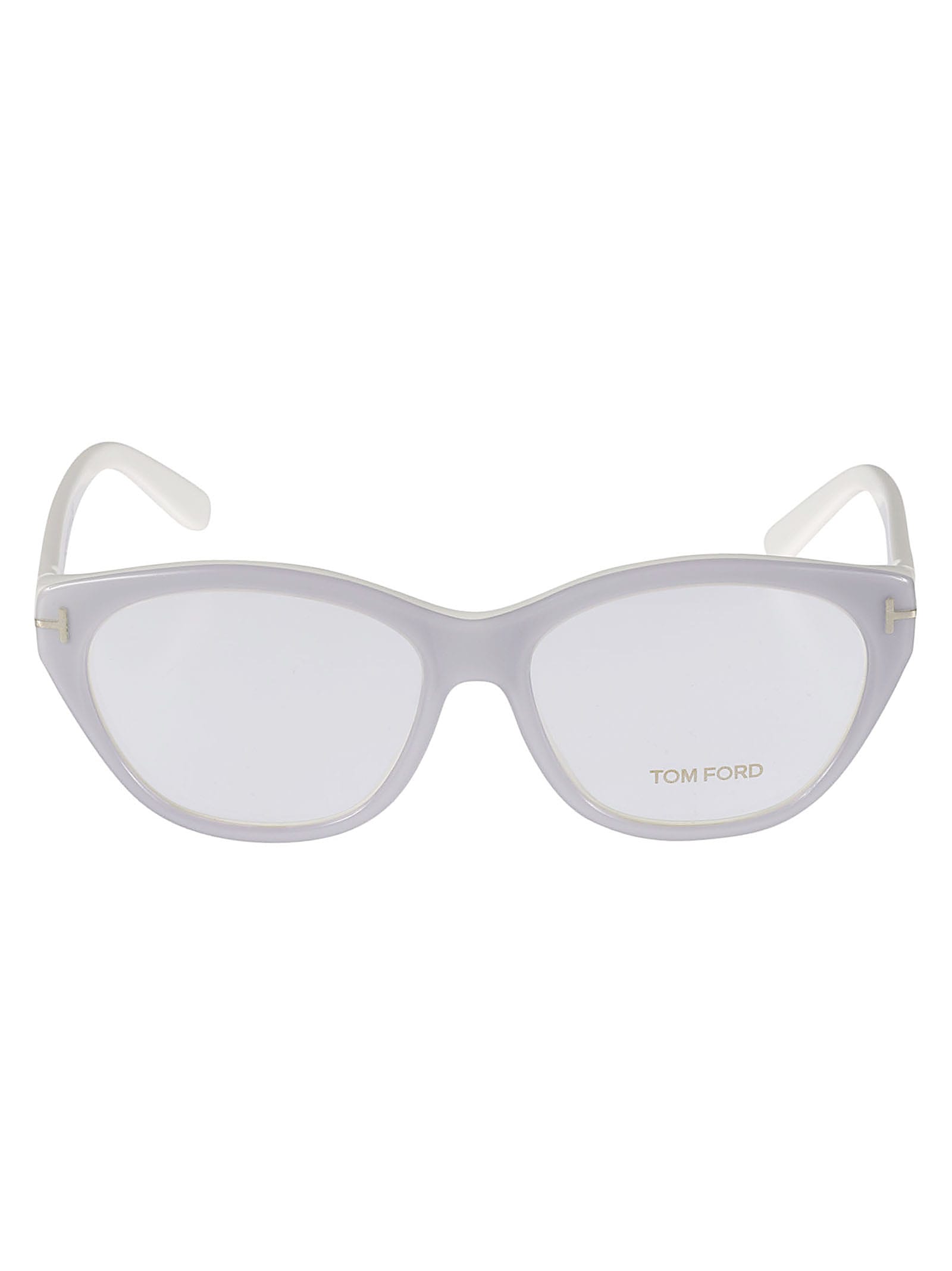 Tom Ford T-plaque Clear Glasses In Nero