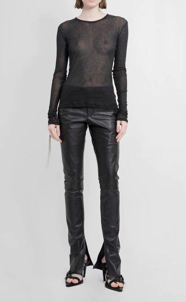 Shop Ann Demeulemeester Fiene Long Sleeve T-shirt In Black