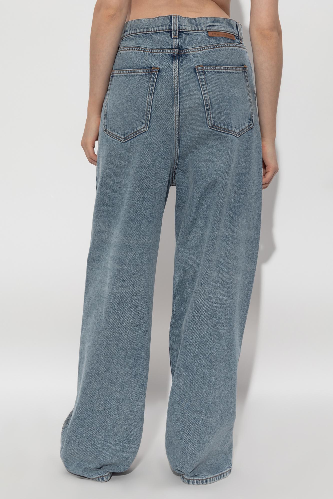 Stella Mccartney Denim Embellished Hotfix Jeans