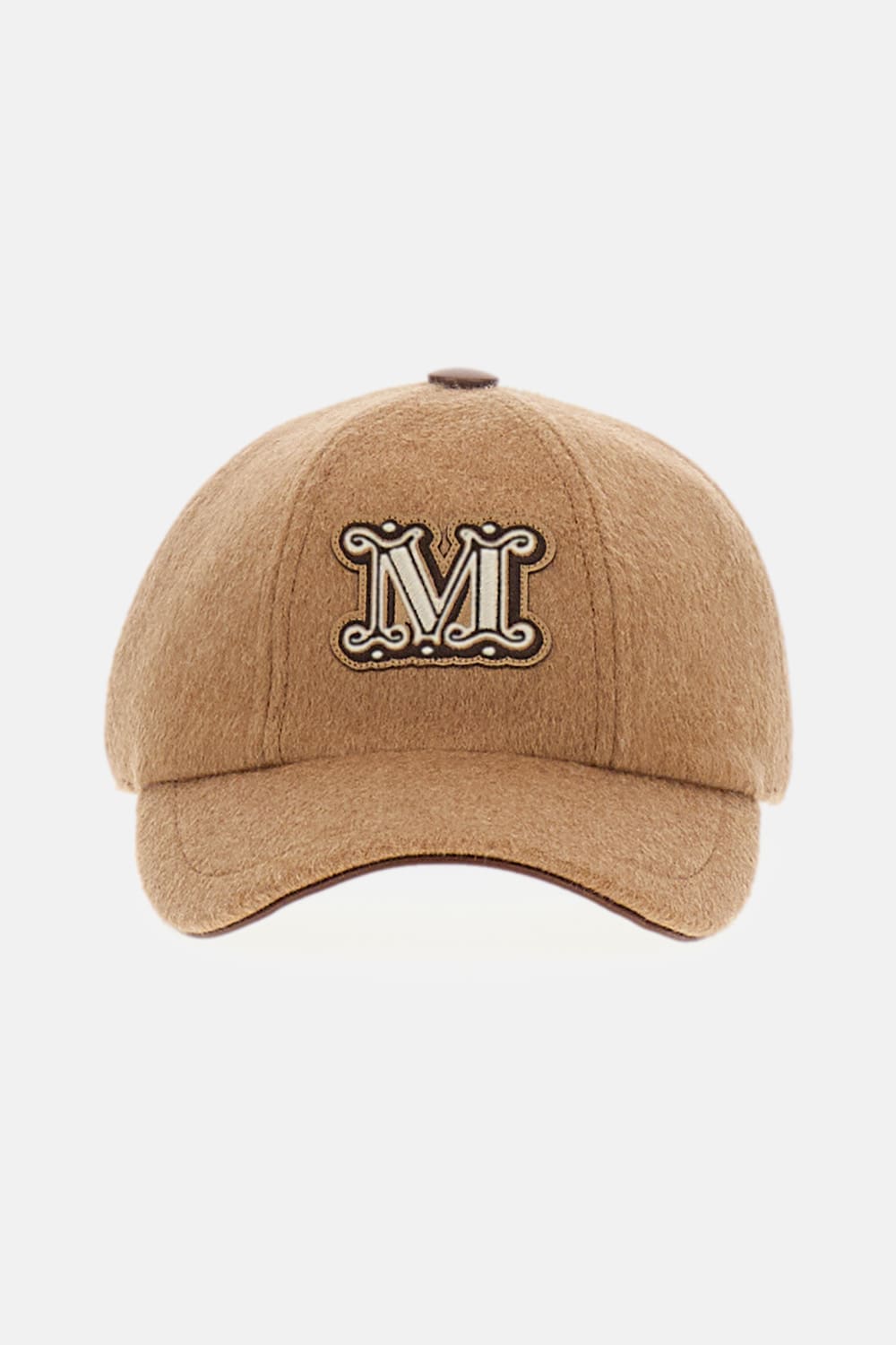 Max Mara Curved Brim Fedora Inspired Baseball Hat In Gold