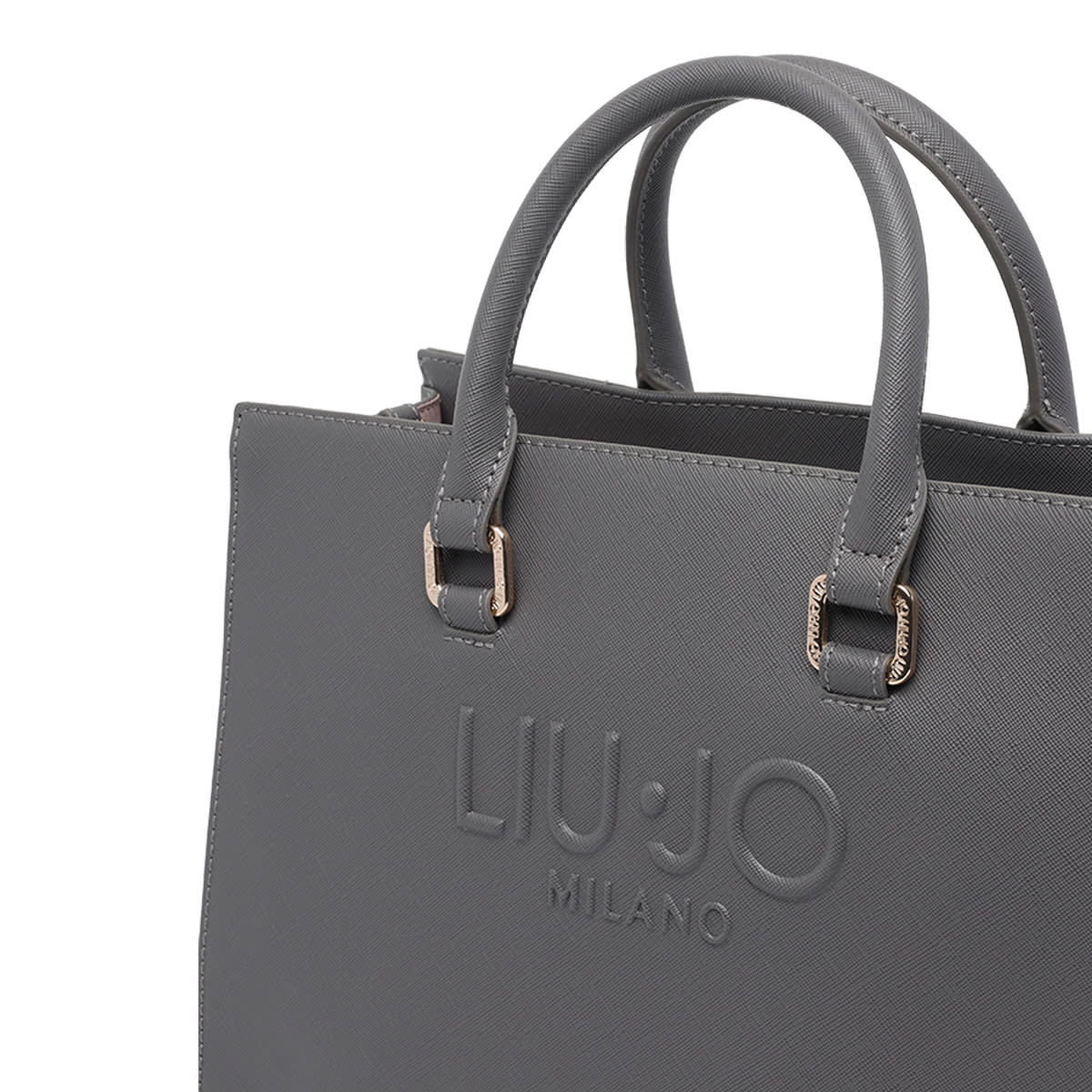 Liu •jo Logo-embossed Tote Bag In Gray