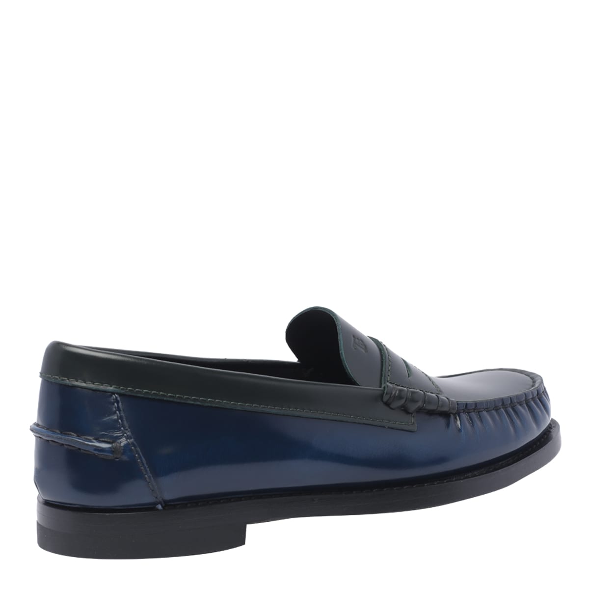 Shop Tod's Leather Loafers In Blue