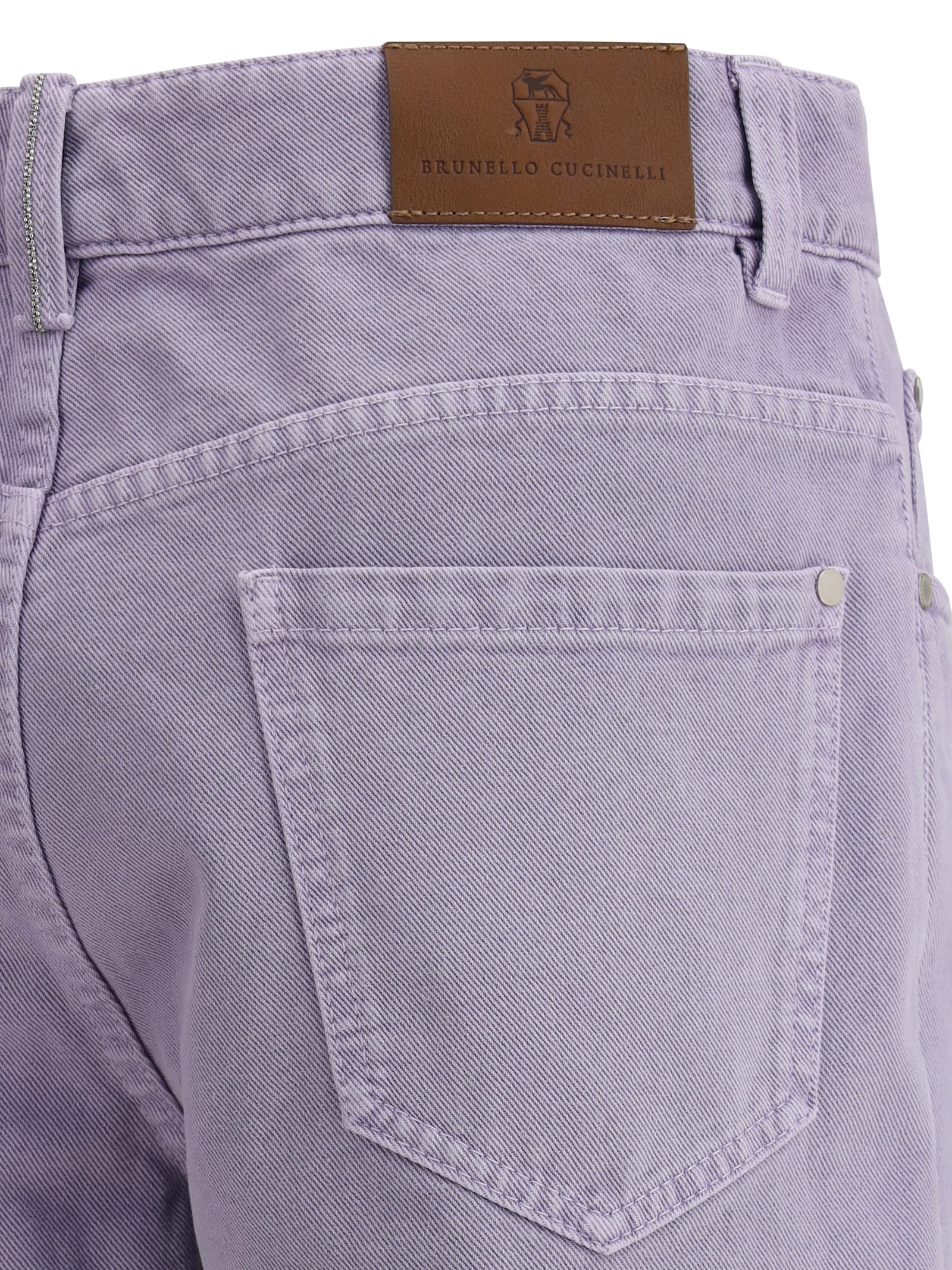 Shop Brunello Cucinelli Straight Dyed Jeans In Purple Ash