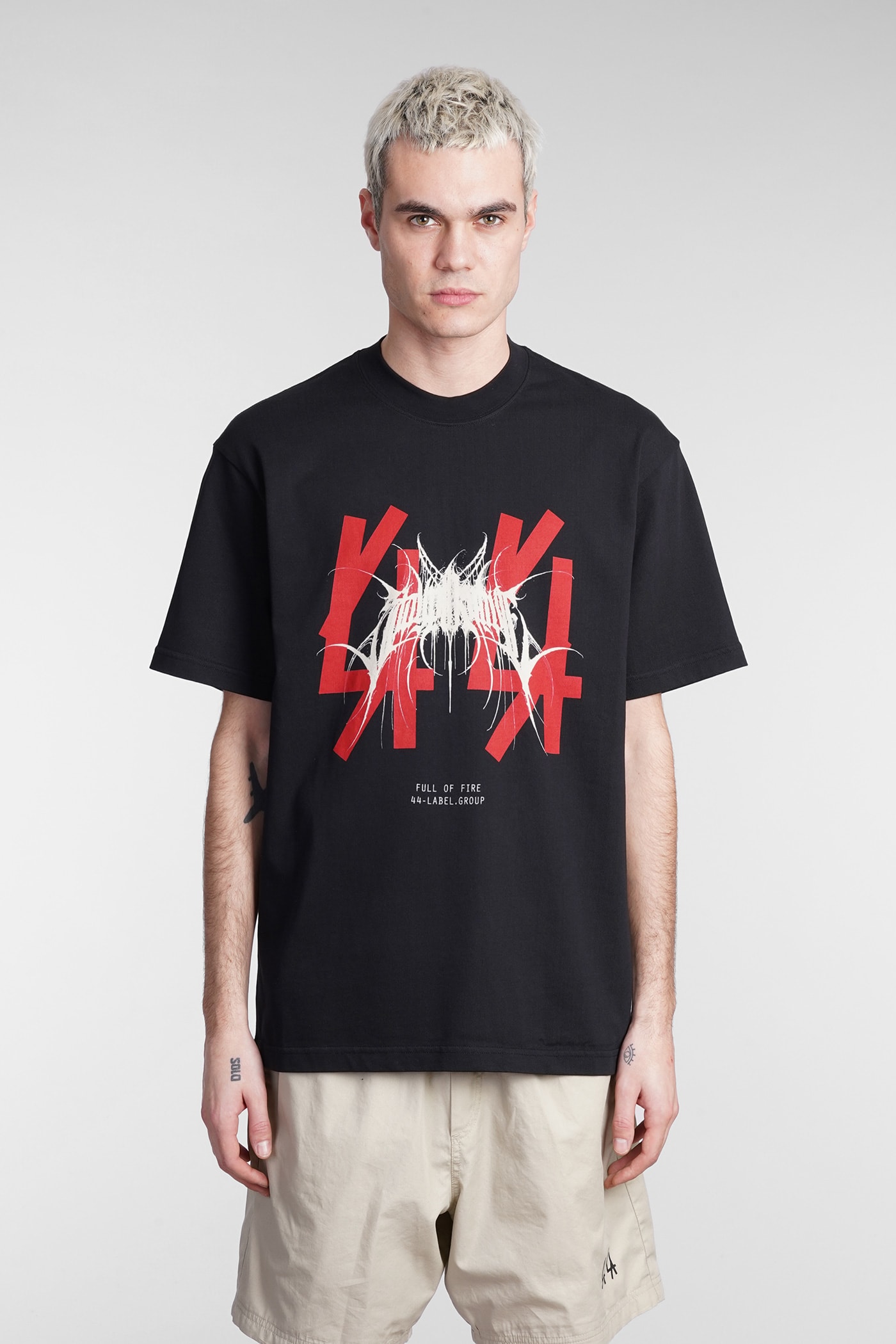 44 Label Group T Shirts In Black