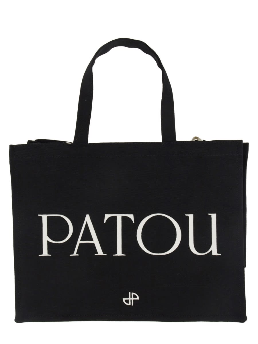 Shop Patou Large  Tote Bag In Black