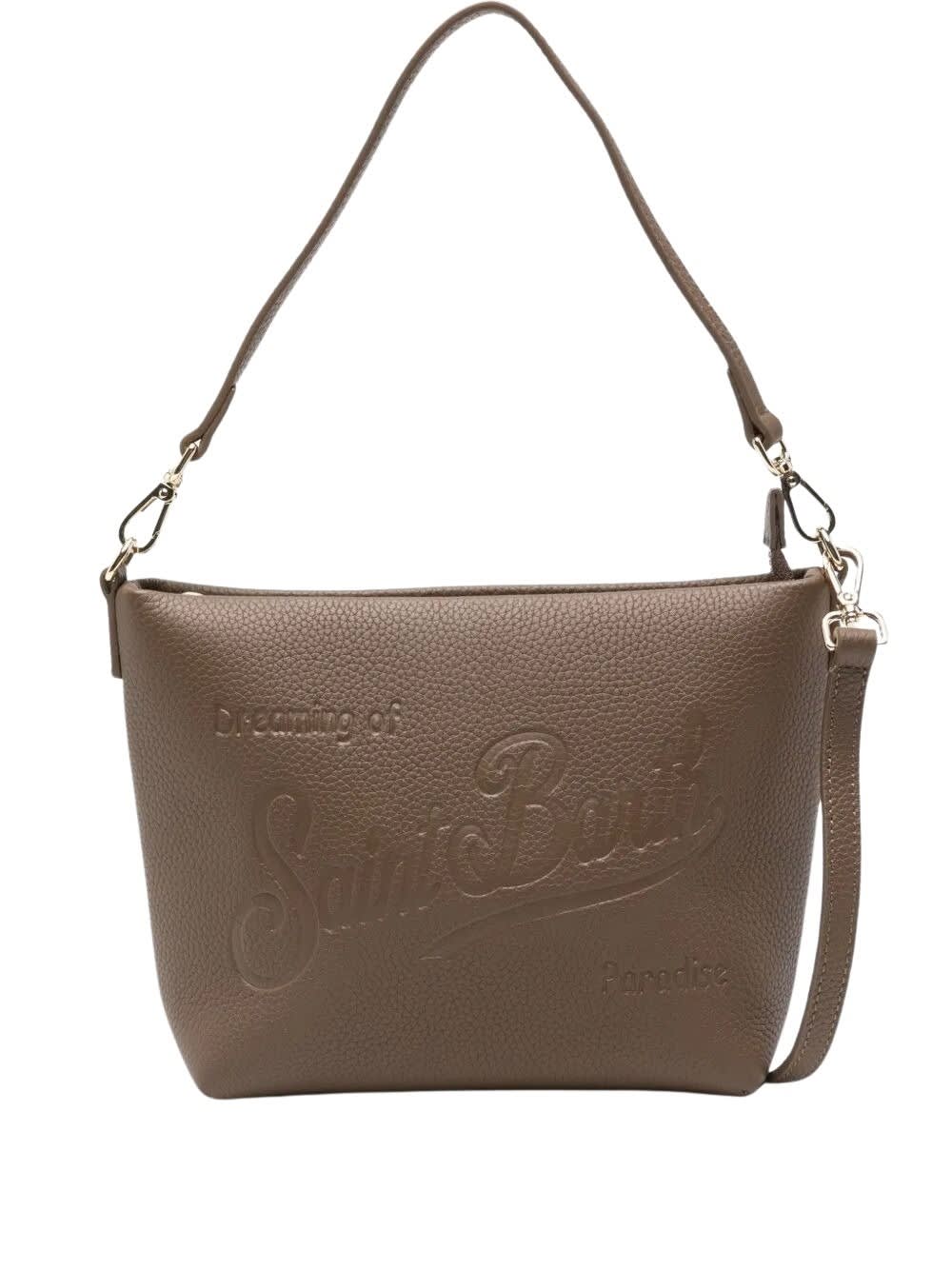 Mc2 Saint Barth Logo-embossed Shoulder Bag In Brown