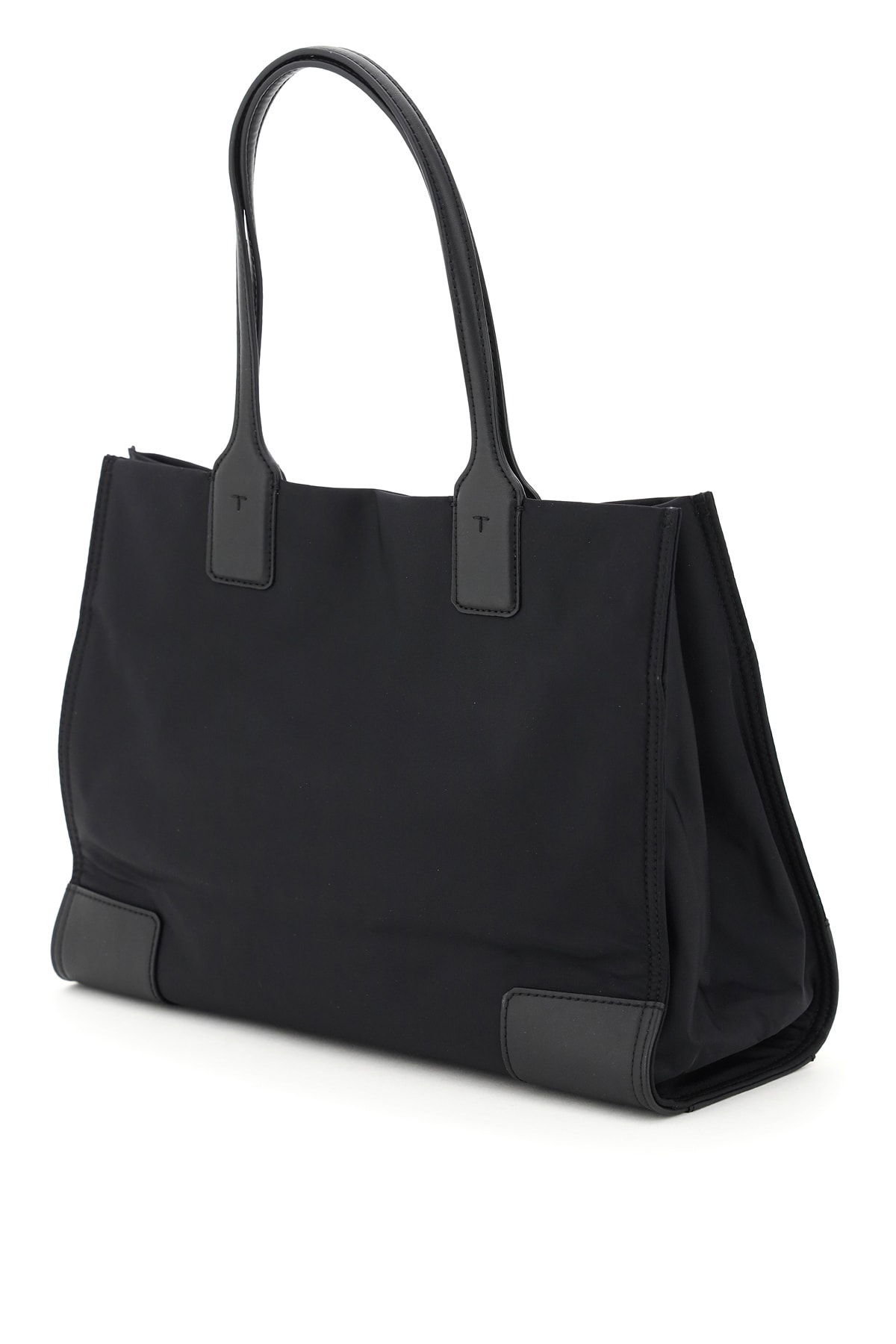Tory Burch Ella Mini Tote Bag In Recycled Nylon In Black