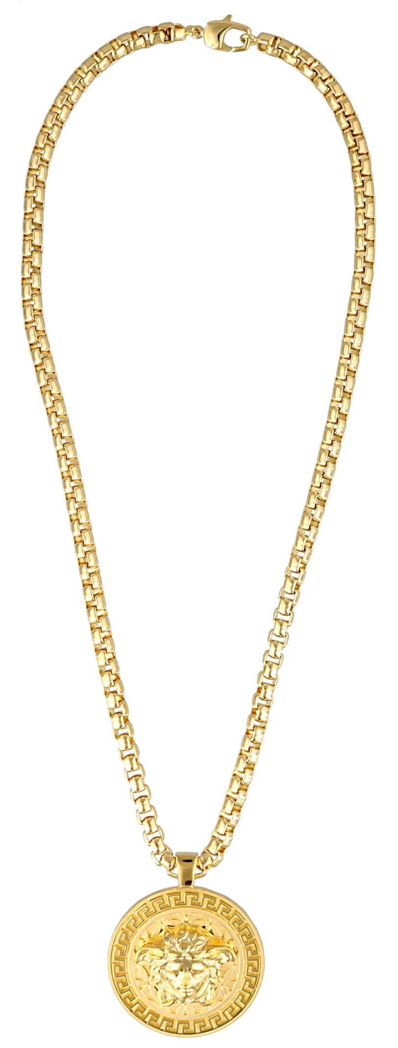 Versace Logo Medusa Necklace In Gold