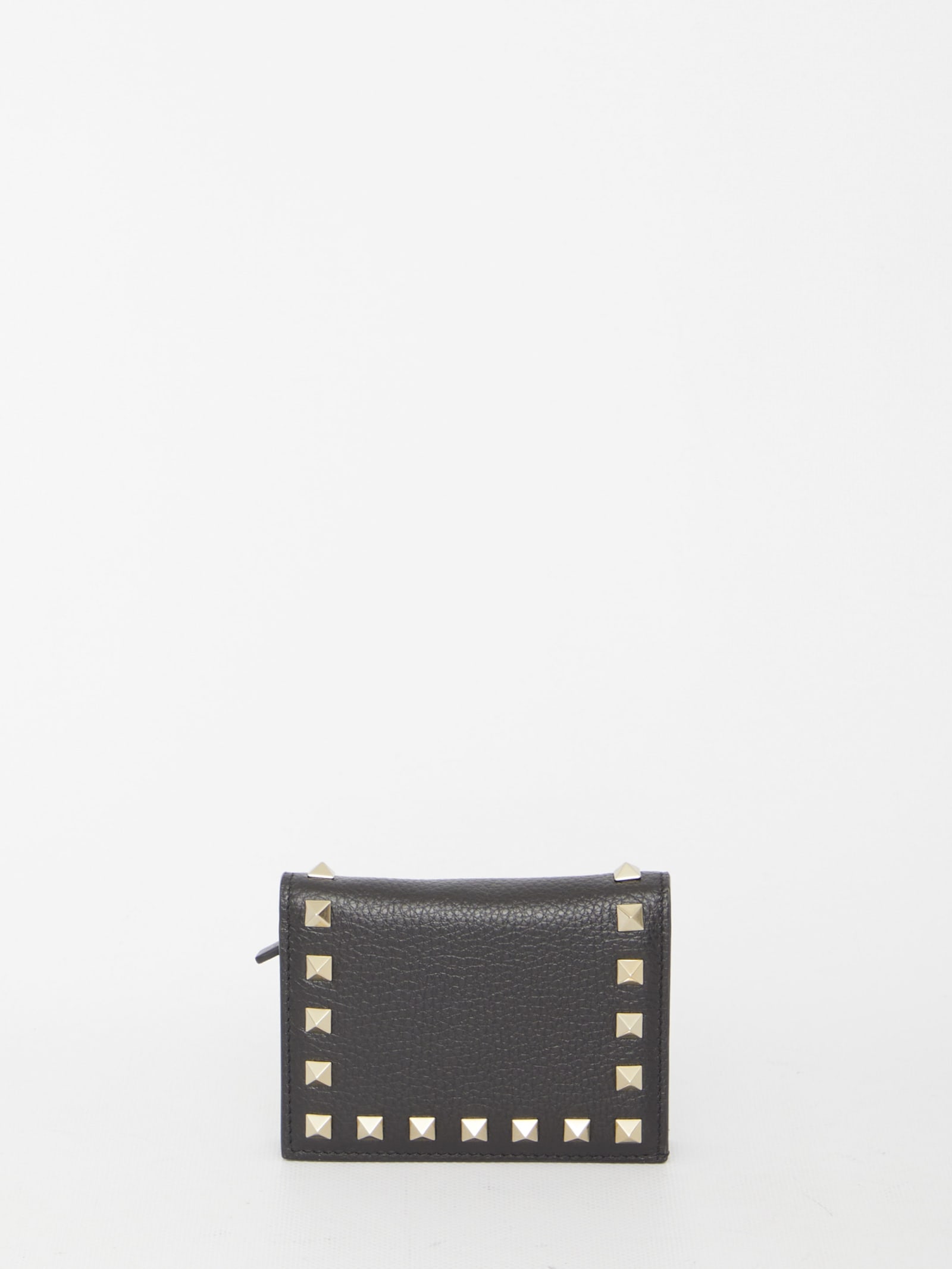 Shop Valentino Rockstud Wallet In Black