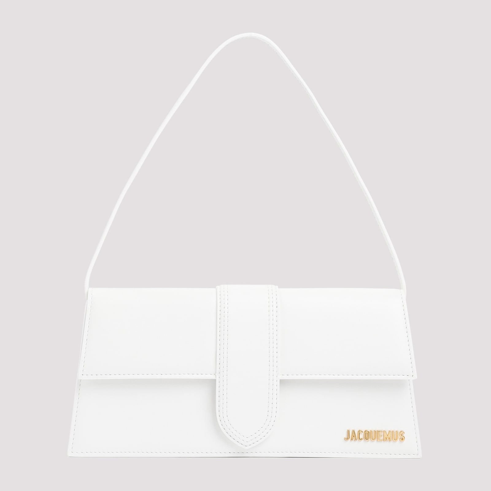 Shop Jacquemus Le Bambino Long Shoulder Bag In White