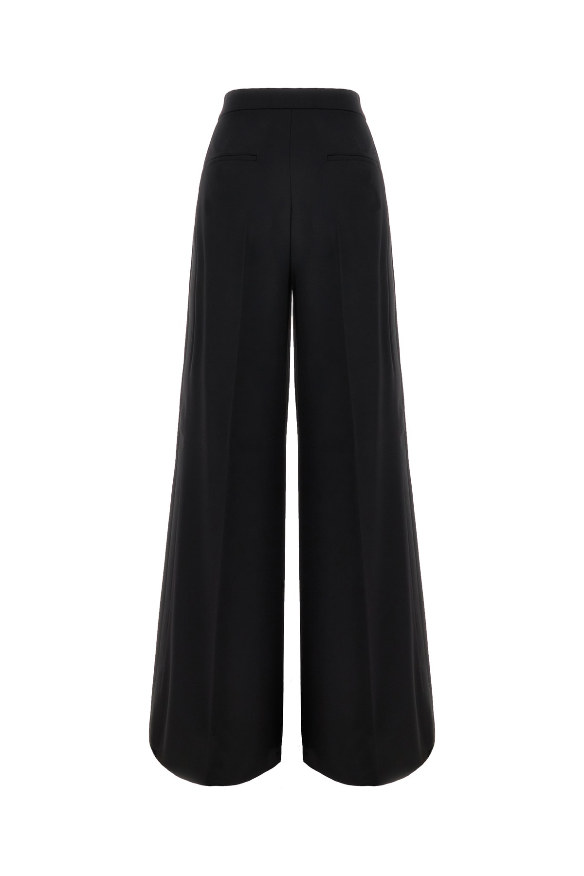 Shop Max Mara Black Stretch Wool Pant In 001