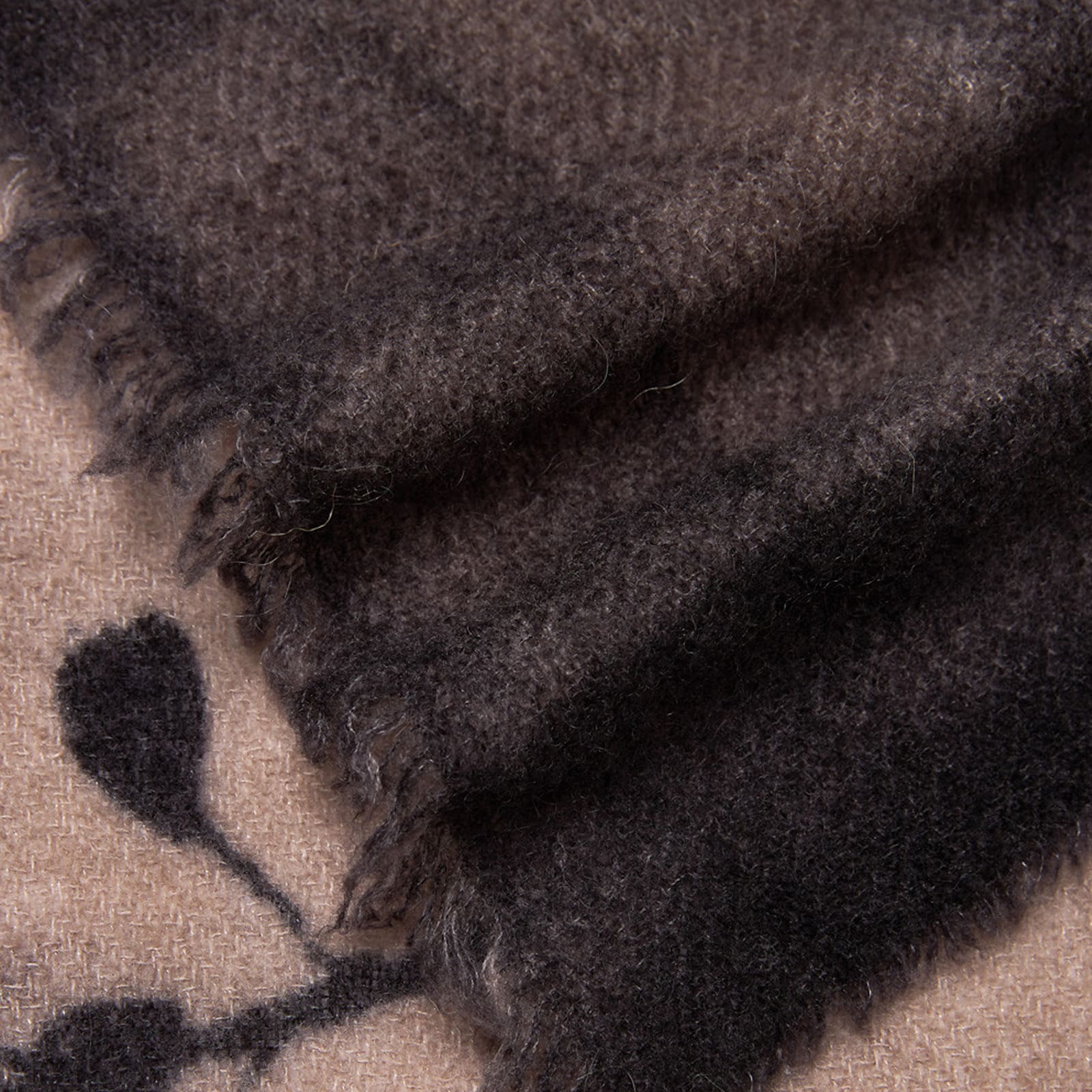 Faliero Sarti Floral Pattern Scarf Fringed Edges In Brown