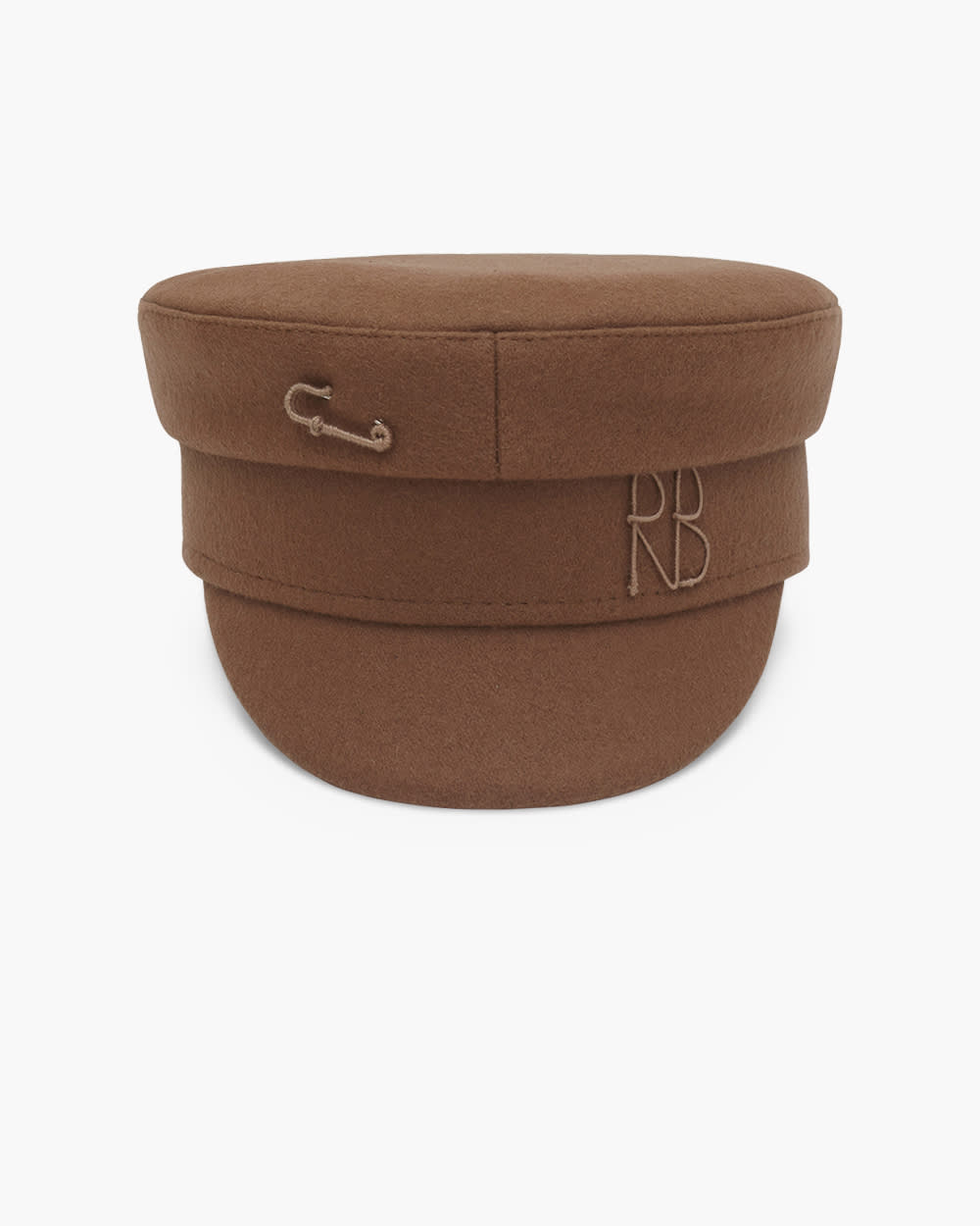 Ruslan Baginskiy Safety Pin Wool Baker Boy Hat