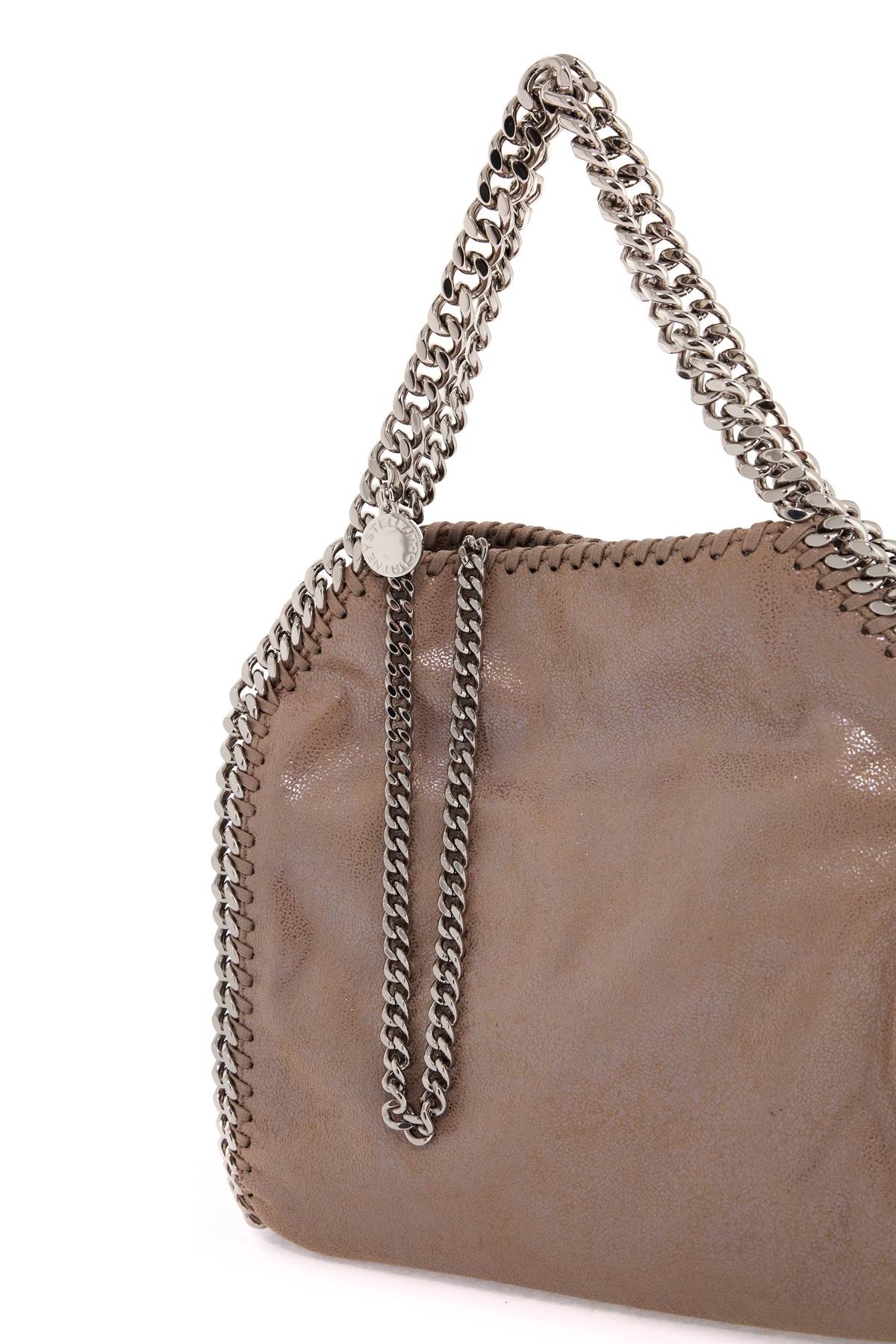 Shop Stella Mccartney Falabella Mini Tote Bag In Gipsy Red (brown)