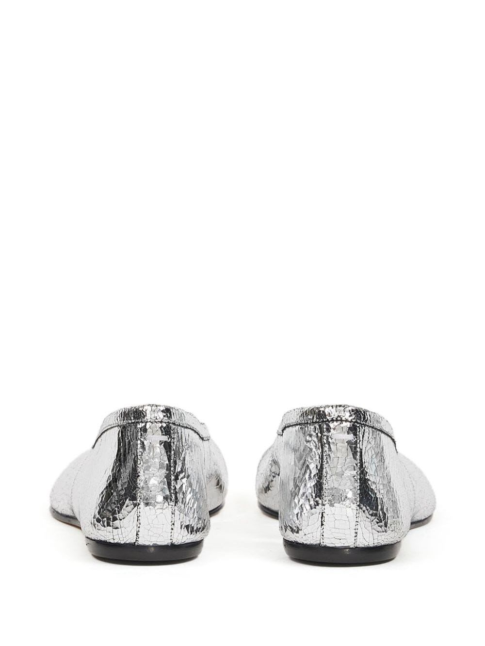 Shop Maison Margiela Tabi Ballerina New In Silver