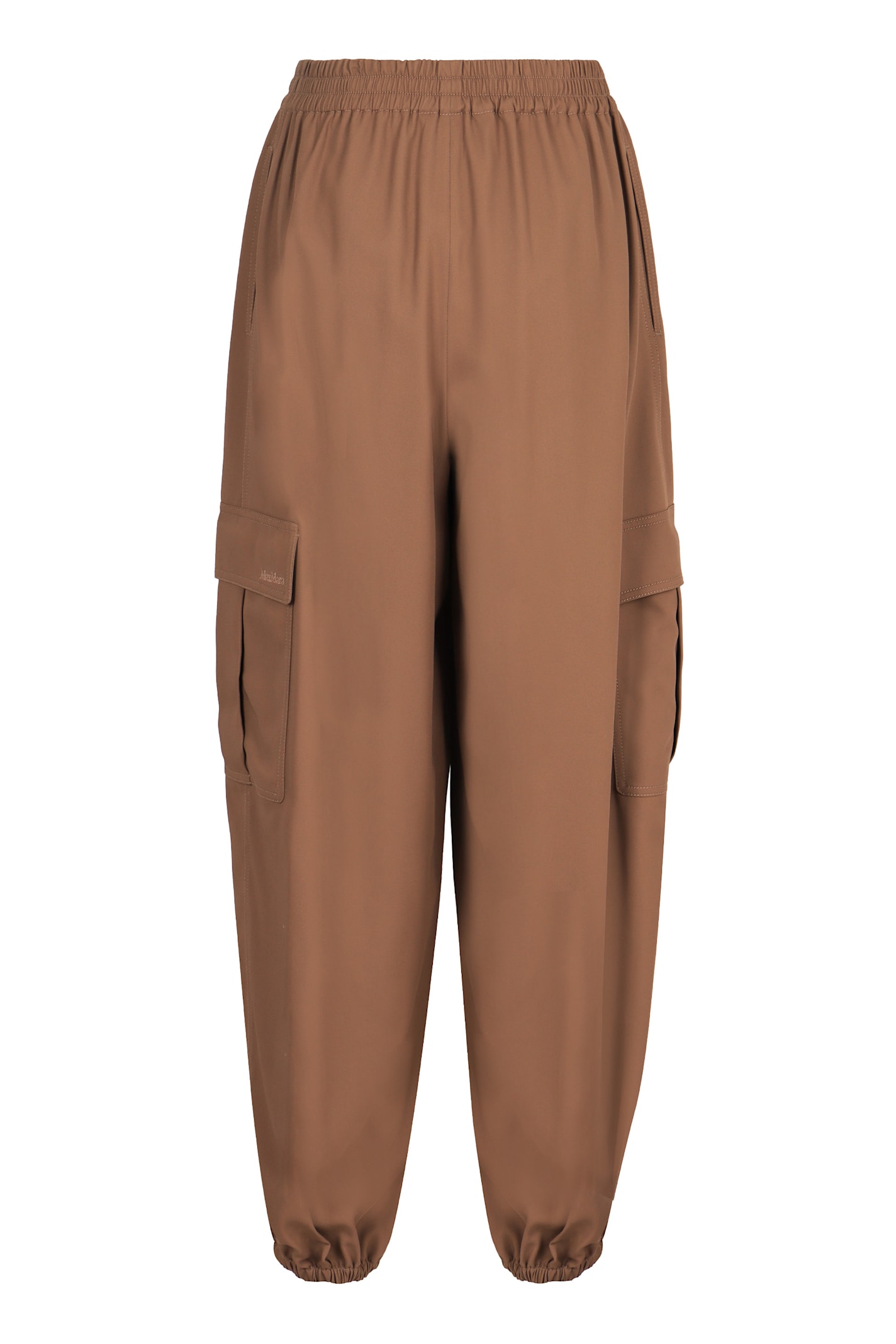 Max Mara Cotton Baggy Trousers In Brown