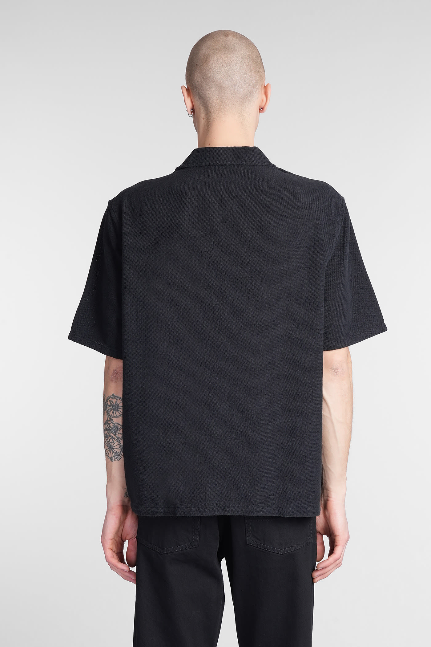 Our Legacy Black Boucle Box Shirt In Black