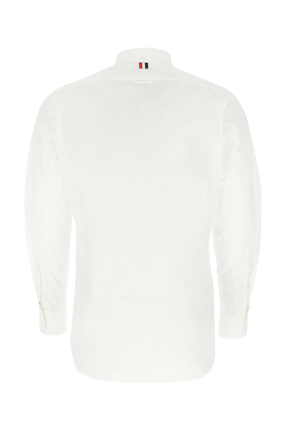 THOM BROWNE WHITE COTTON SHIRT