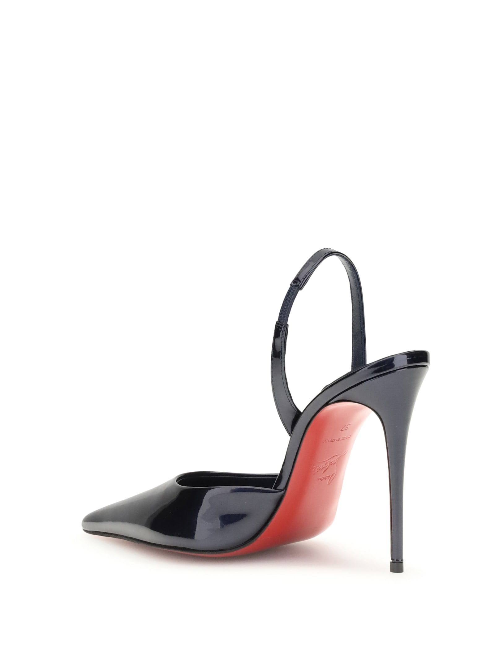 Christian Louboutin Kate Max O Sling 100 Leather Slingback Pump In Blue