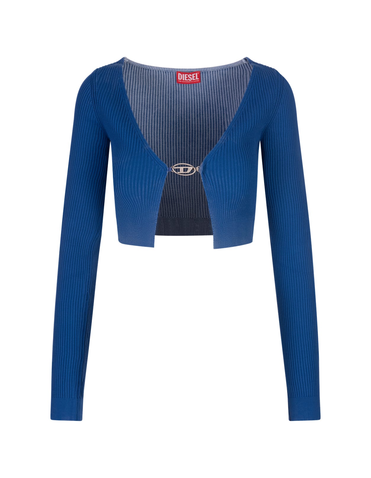 Diesel M-latina Cropped Cardigan In Blue