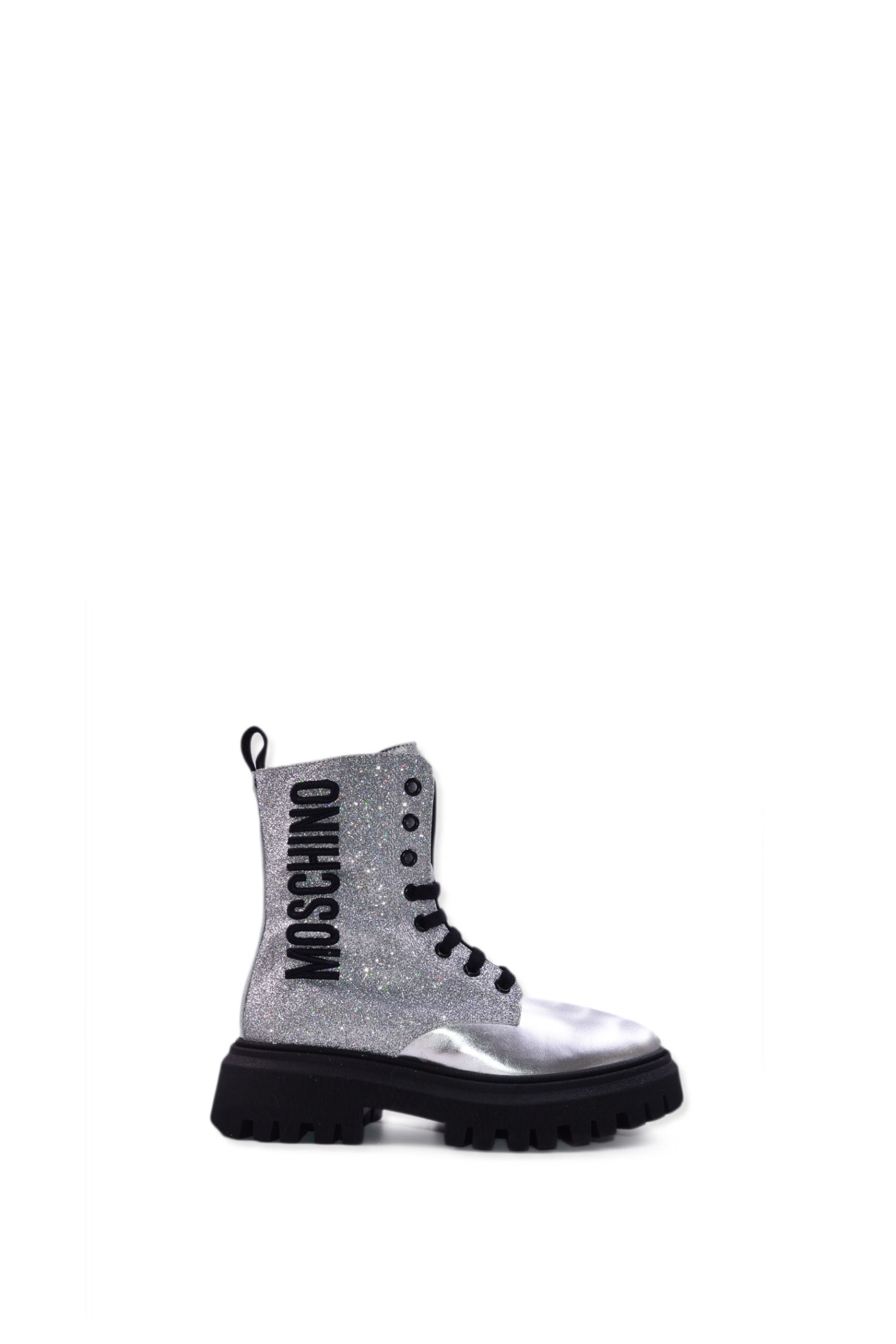 MOSCHINO BOOTS WITH GLITTER