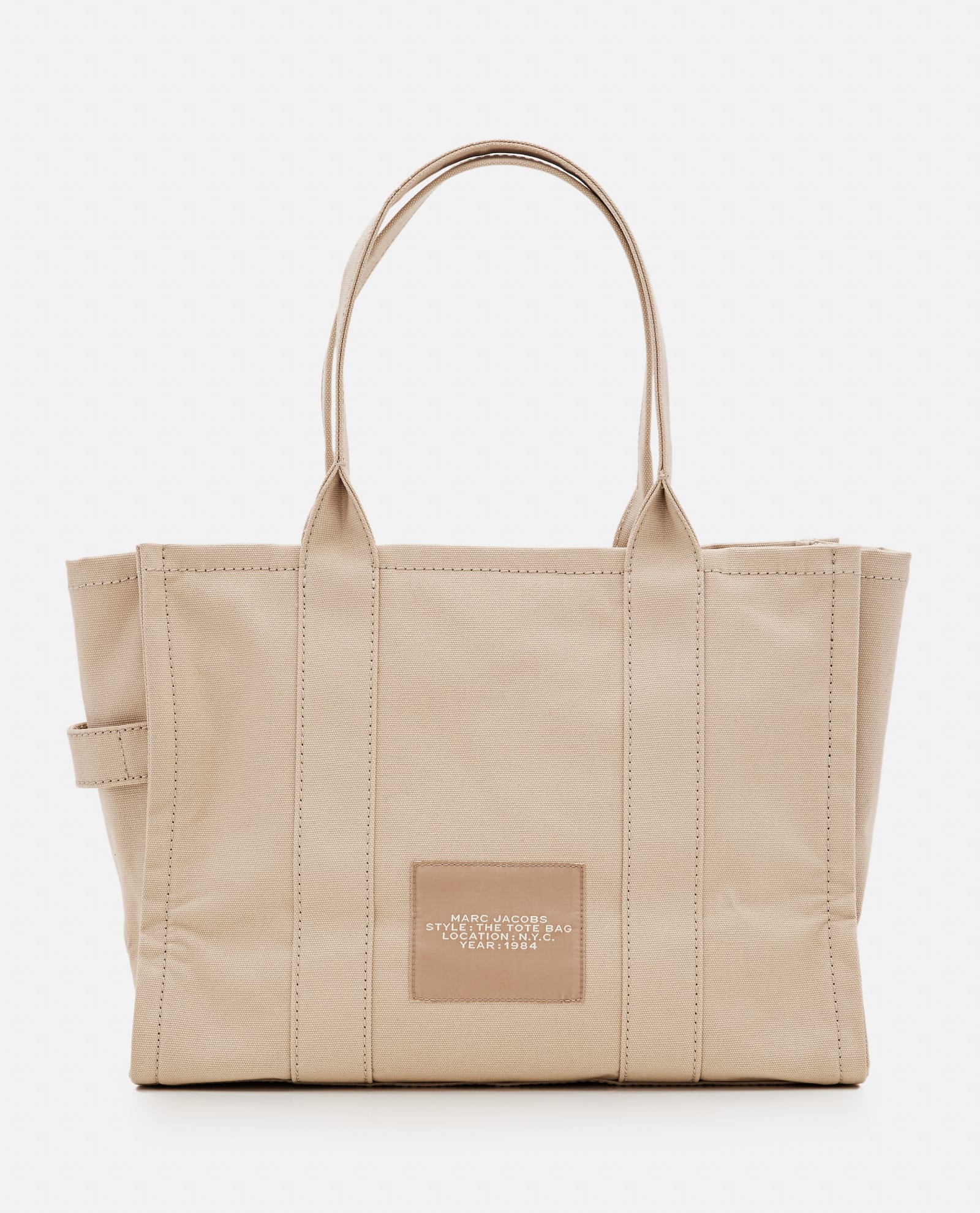 Shop Marc Jacobs The Large Canvas Tote Bag In Beige