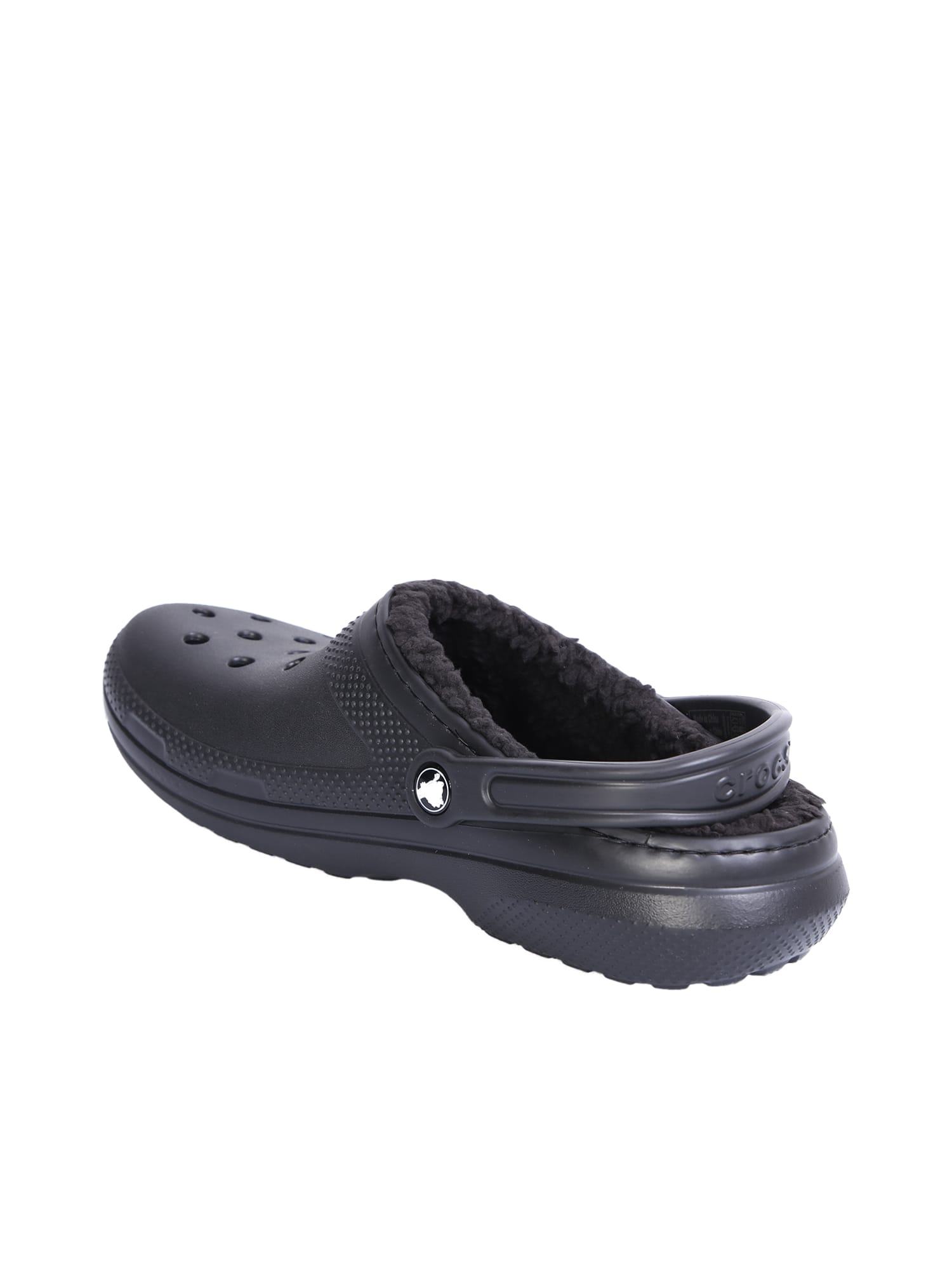 Shop Crocs Classic Lined Clog Sandals In Black