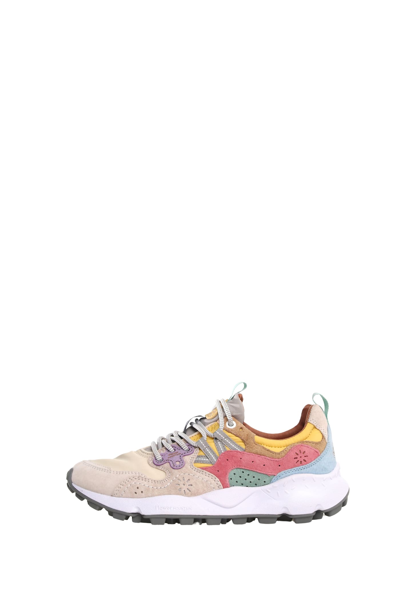 Flower Mountain Sneakers With Multicolored Suede Inserts In Multi