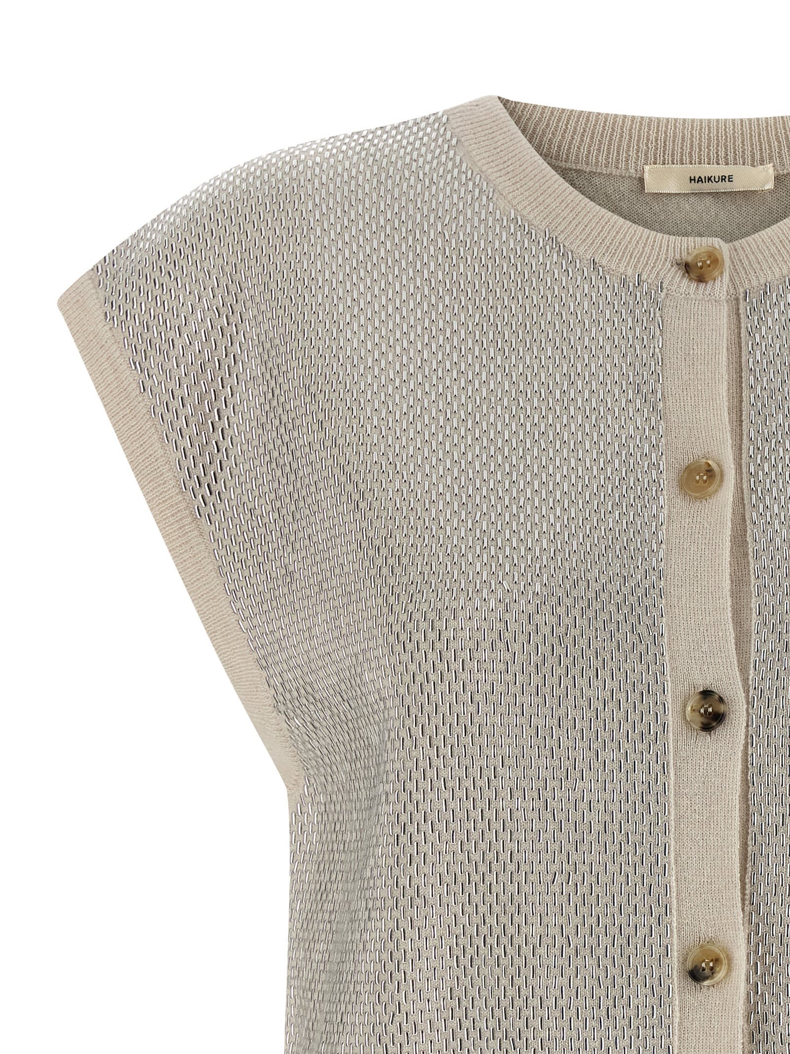 Haikure Kirby Gilet Beige In Gray