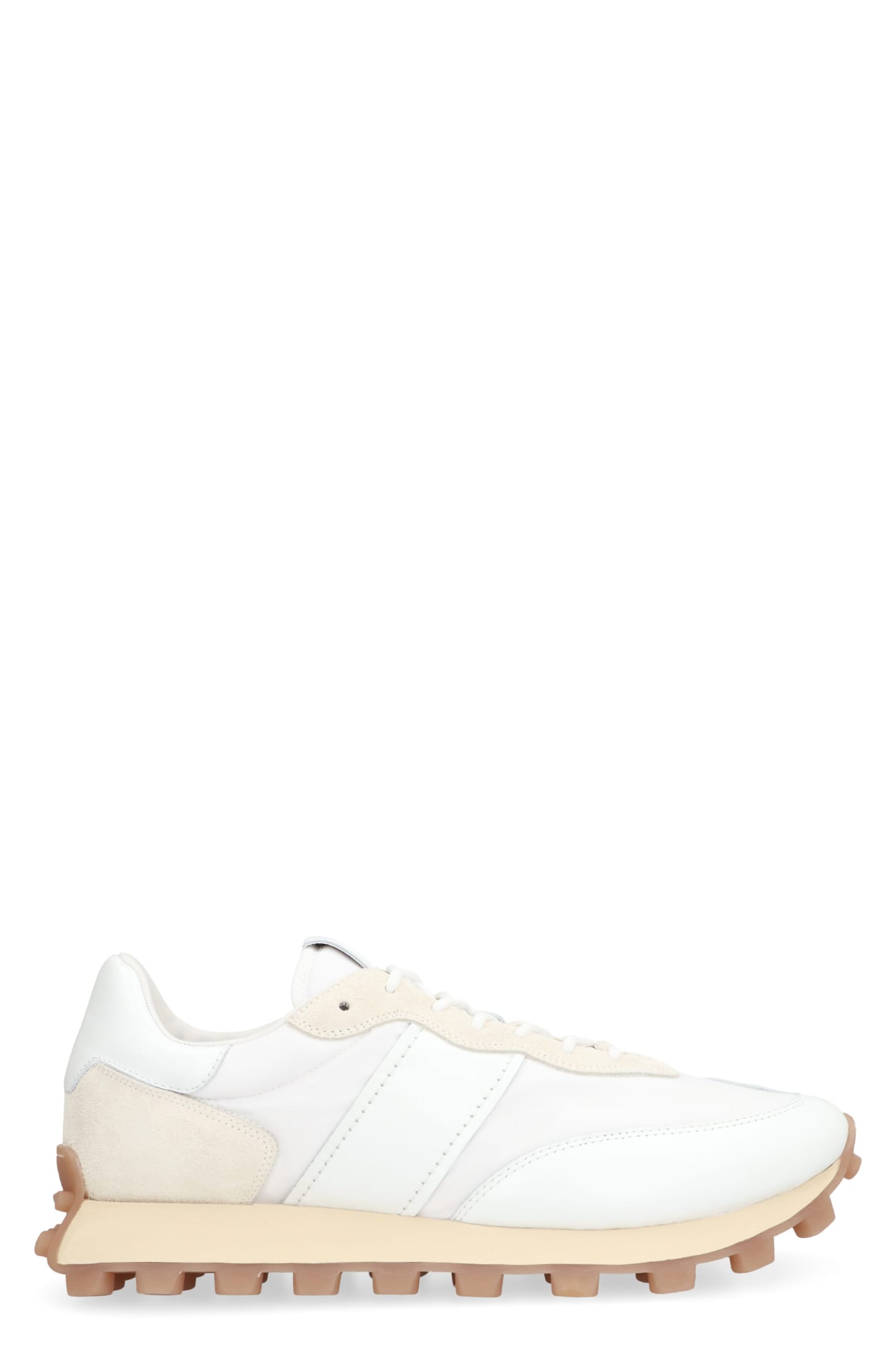 Shop Tod's 1t Techno-fabric And Leather Sneakers In White