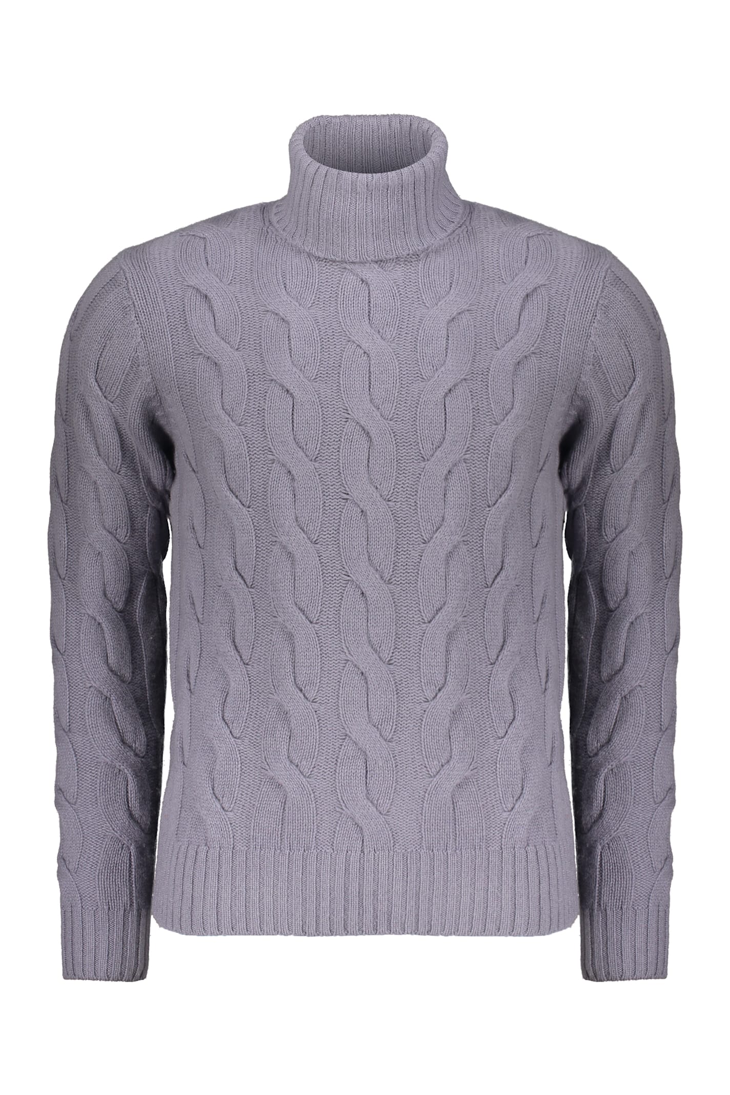 Moorer Lavender Turtleneck Sweater With Long Sleeves In Purple