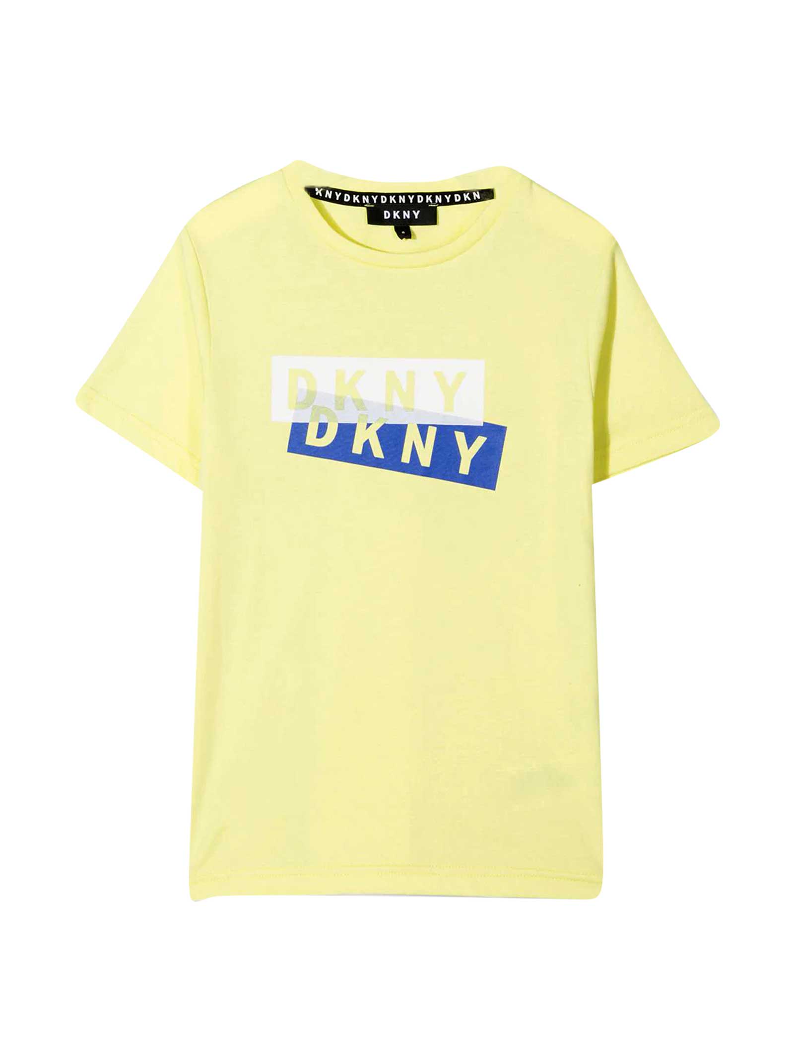 Shop Dkny T-shirt With Print In Blu