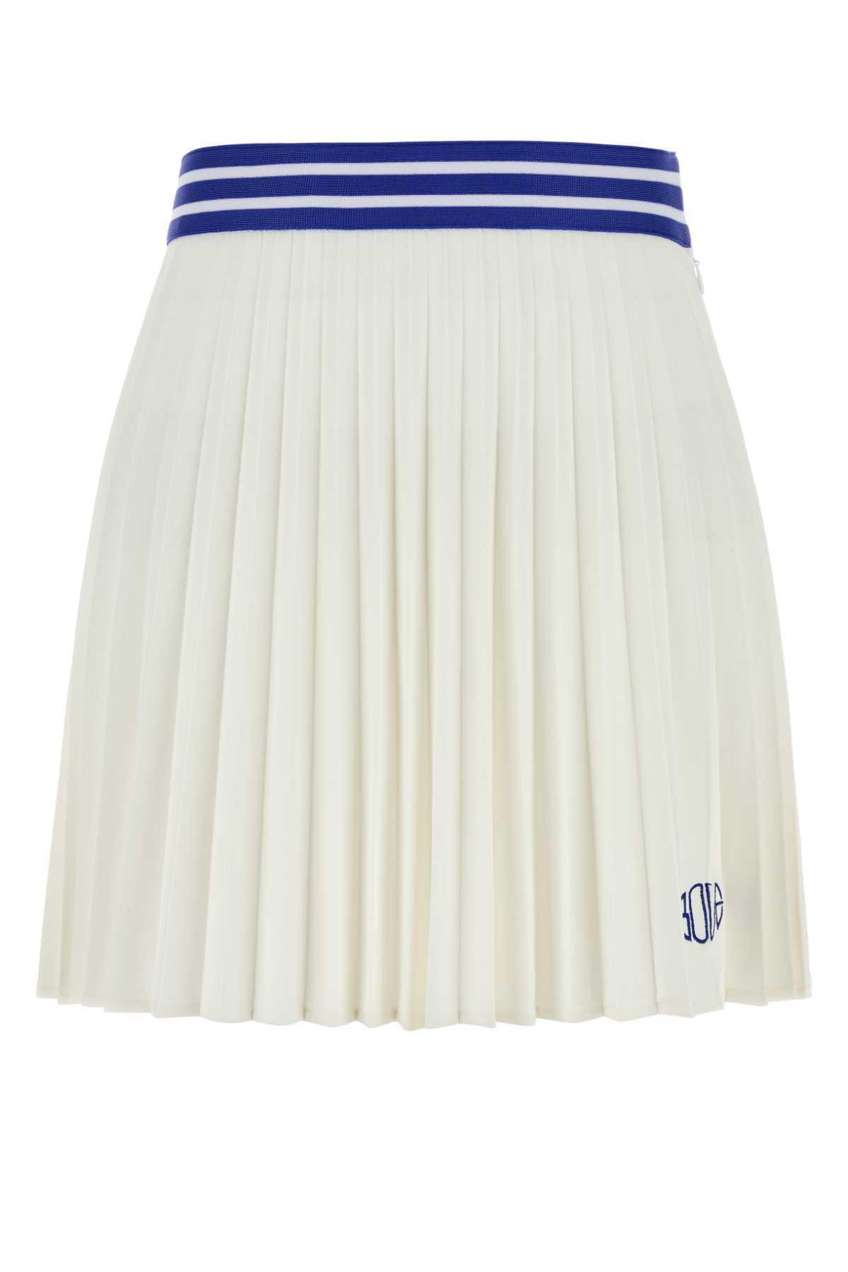 Bode White Piquet Court Mini Skirt