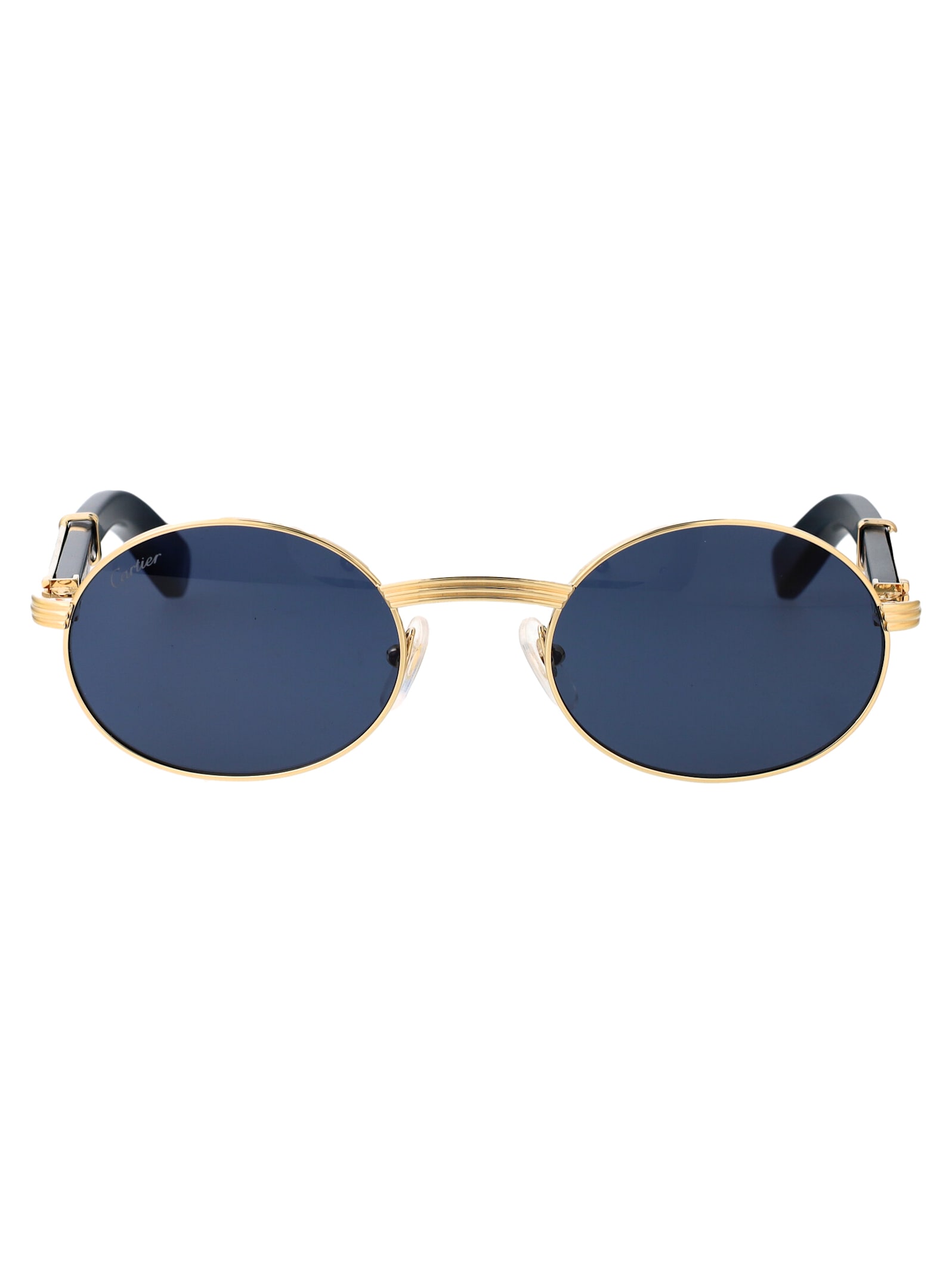 Cartier Sunglasses In 004 Gold Blue Blue