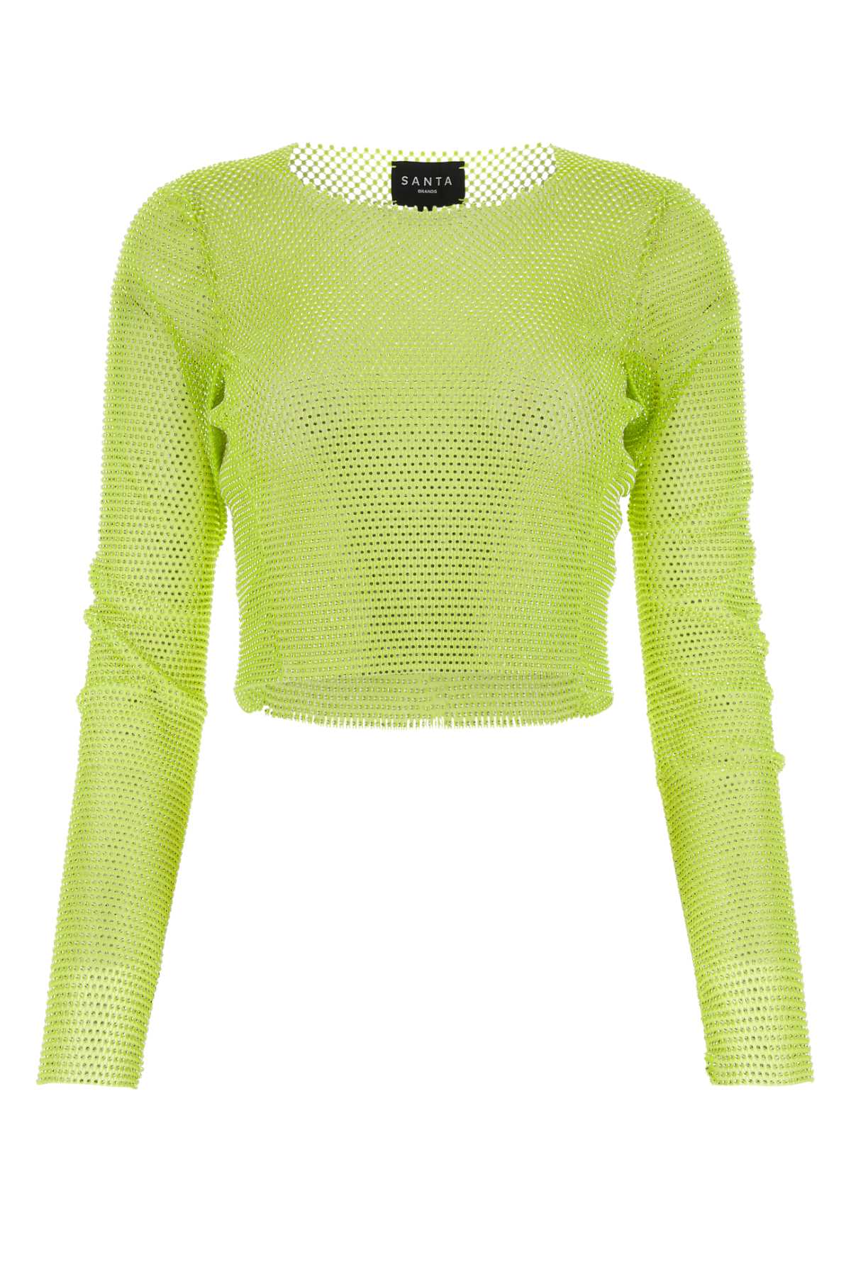 Shop Santa Brands Acid Green Mesh Top In Neonlime