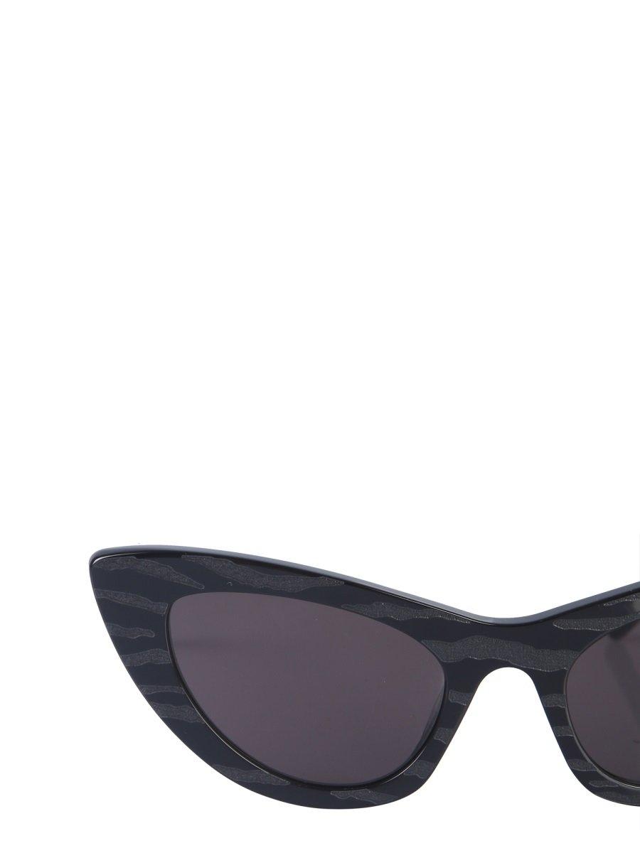 Shop Saint Laurent Cateye Frame Sunglasses In Black