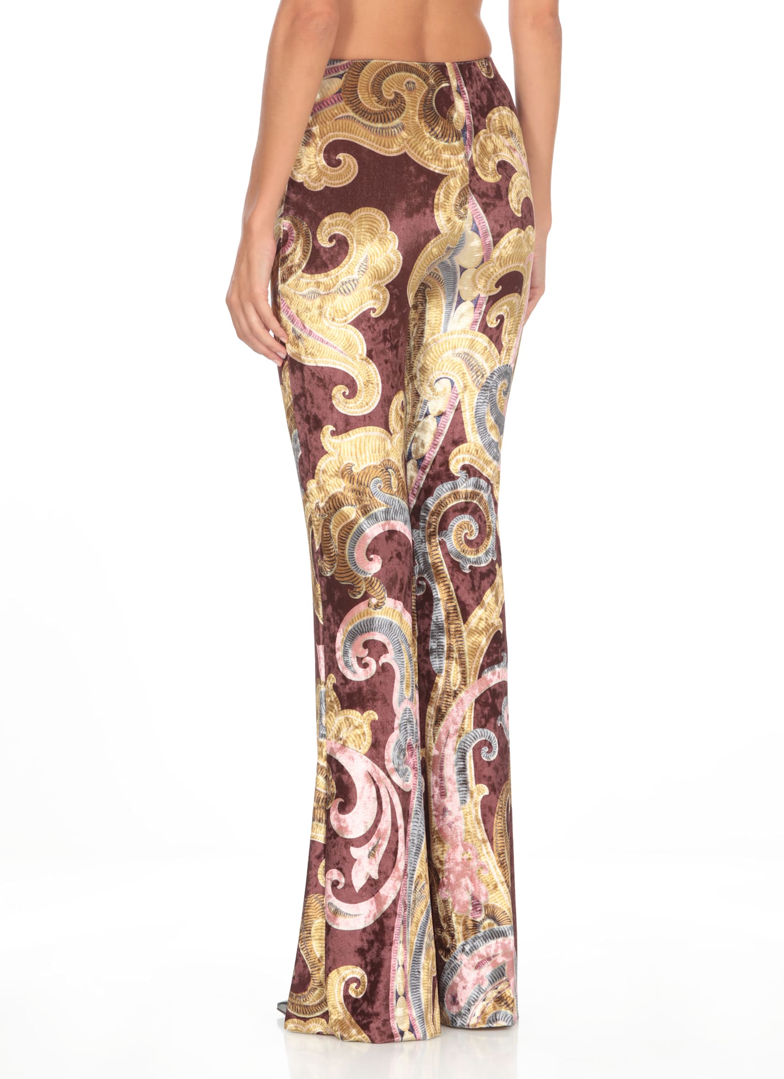 Shop Etro Chenille Pants In Multicolour